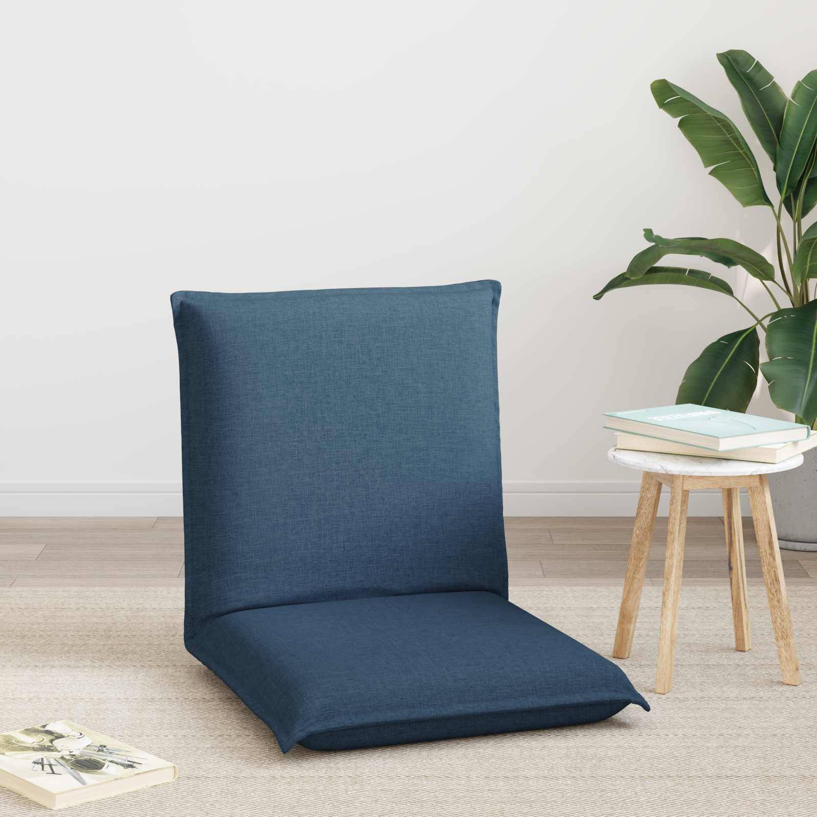 vidaXL Bodenstuhl Blau 54 x 64 x 59 cm Stoff