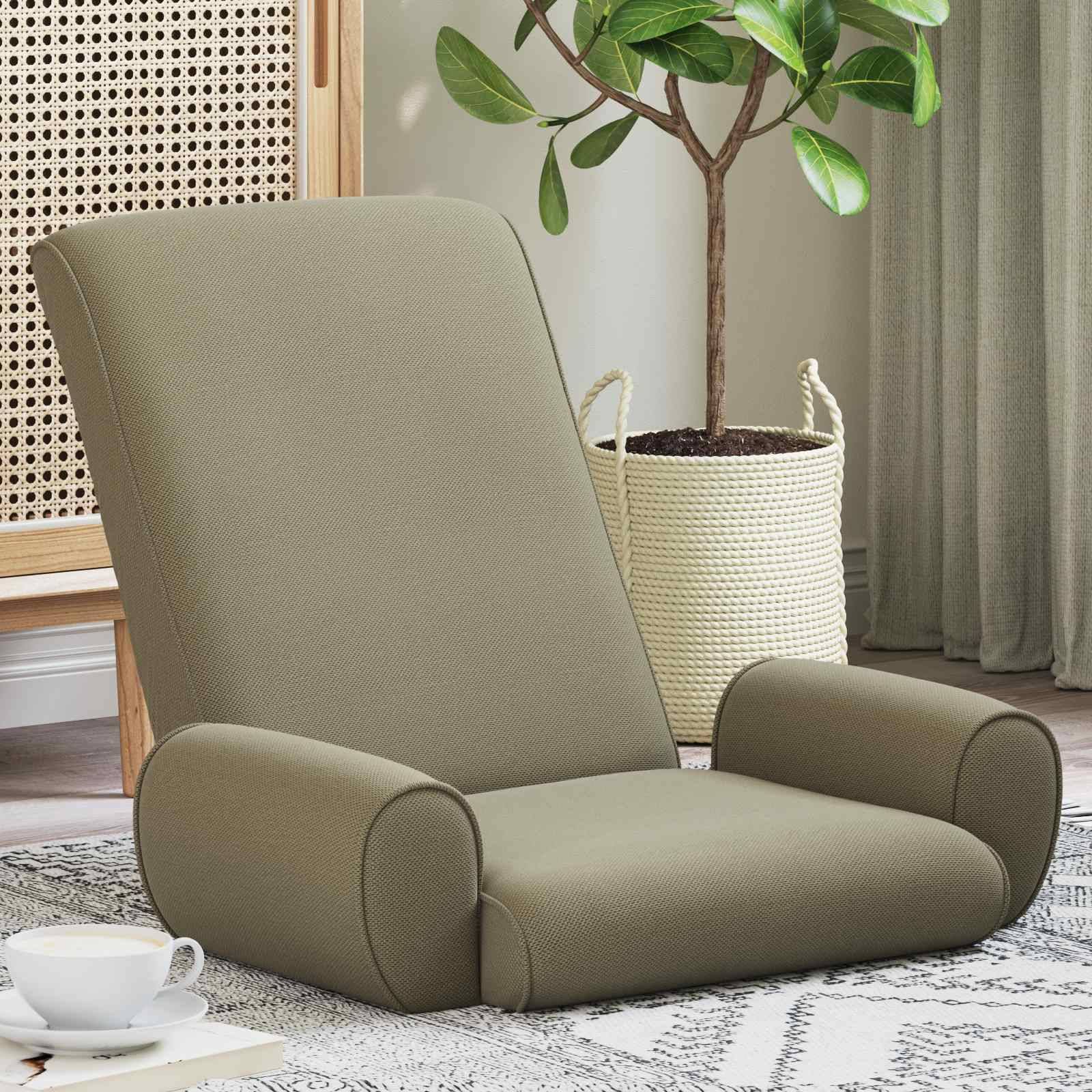 vidaXL Bodenstuhl Khaki 68 x 51 x 56 cm Grobvelours