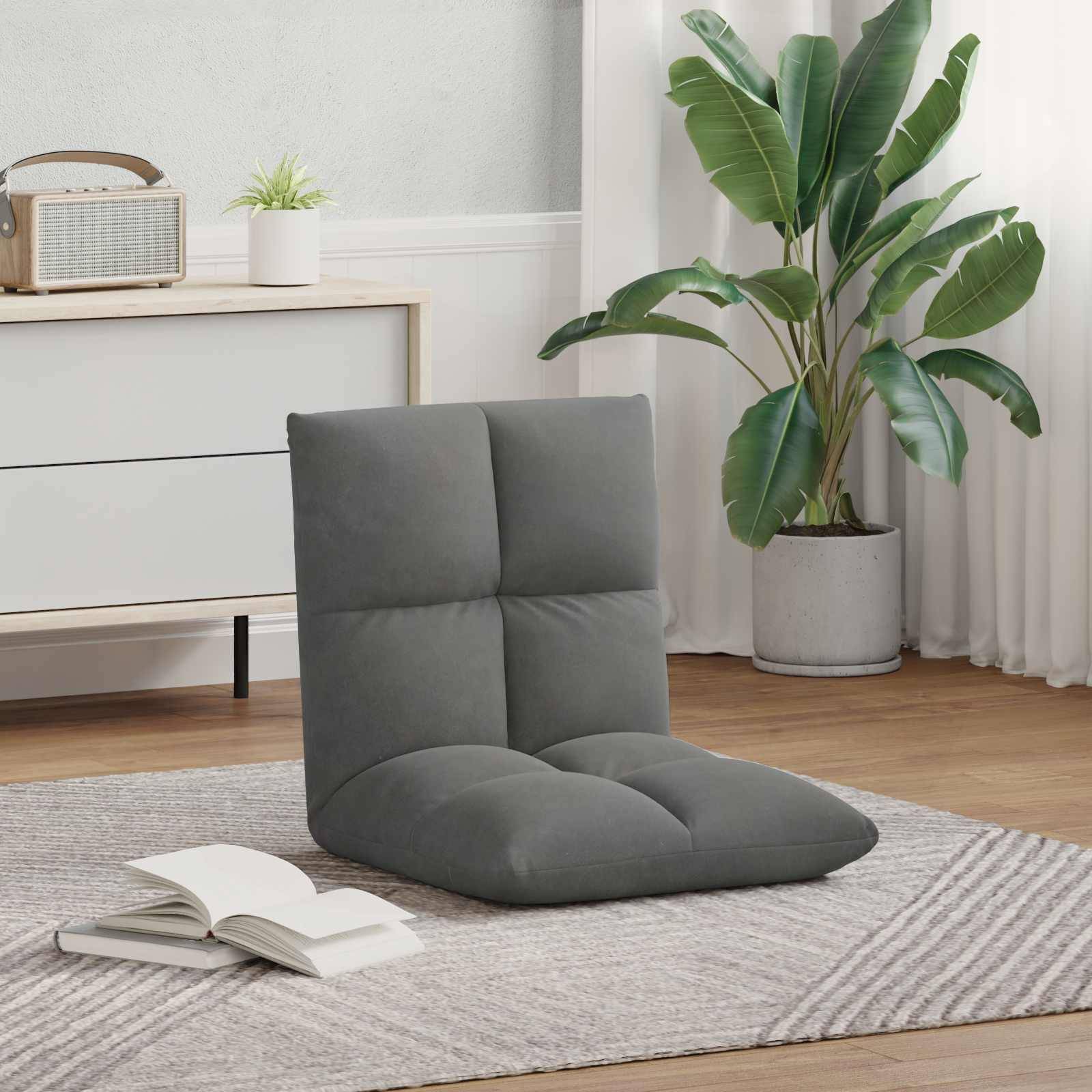 vidaXL Bodenstuhl Dunkelgrau 50 x 61 x 57 cm Samt