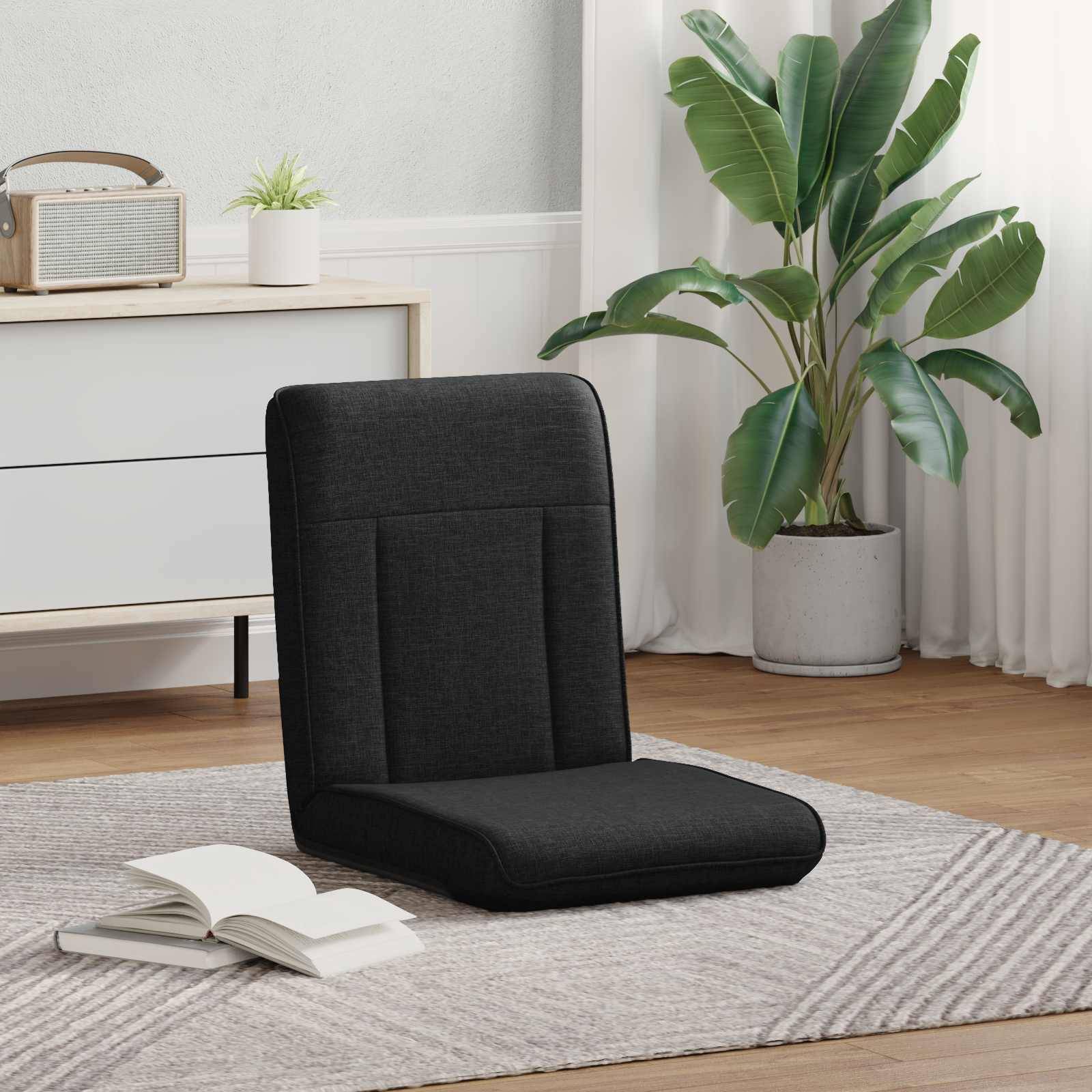vidaXL Bodenstuhl Schwarz 50 x 73 x 60 cm Stoff