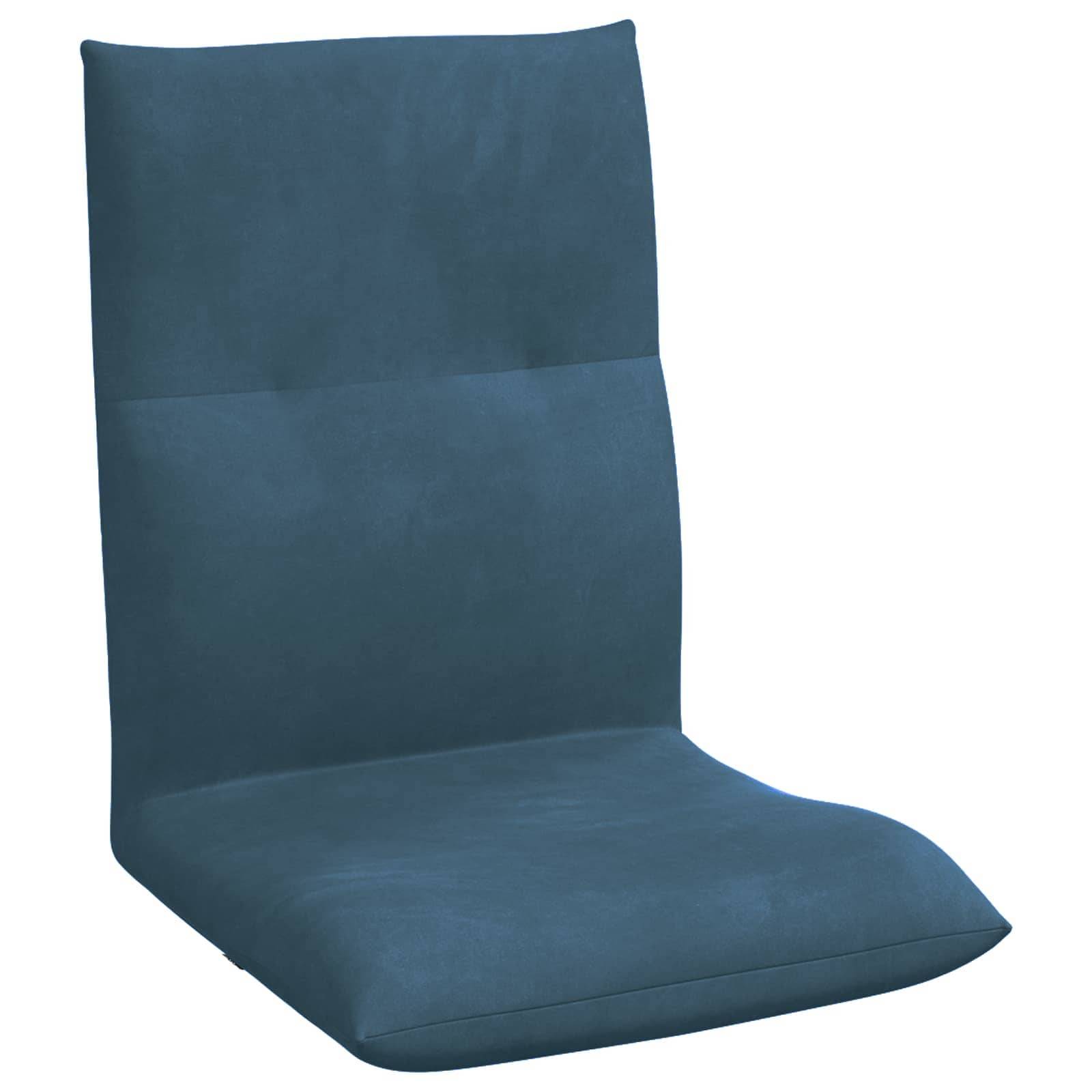 vidaXL Bodenstuhl Blau 46 x 50 x 61 cm Samt