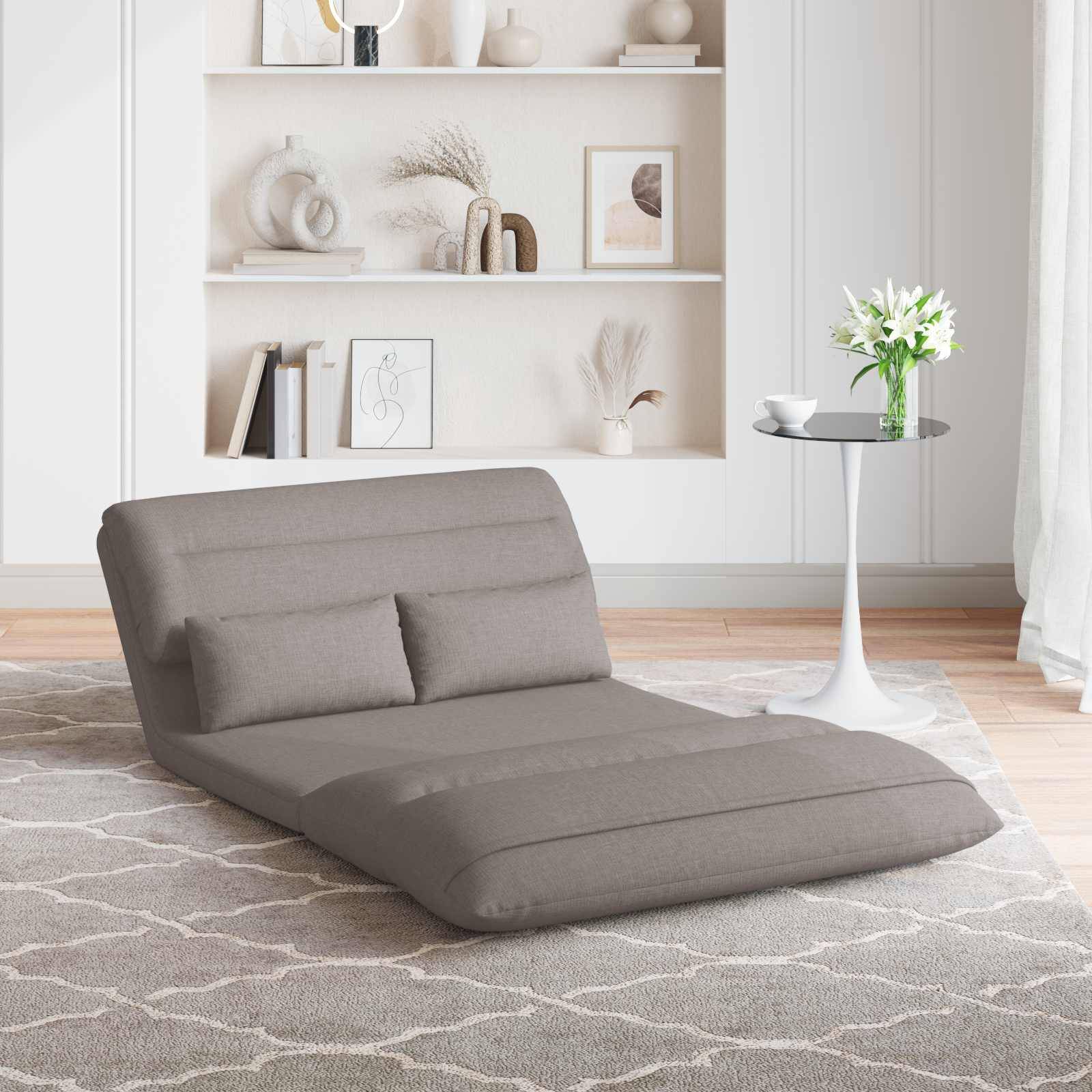 vidaXL Bodenstuhl Taupe 110 x 82 x 55 cm Stoff