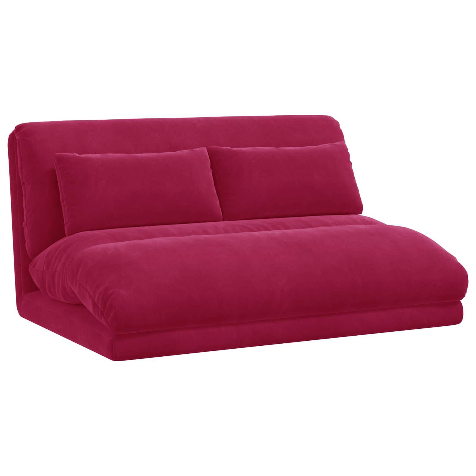 vidaXL Bodenstuhl Weinrot 110 x 82 x 55 cm Samt