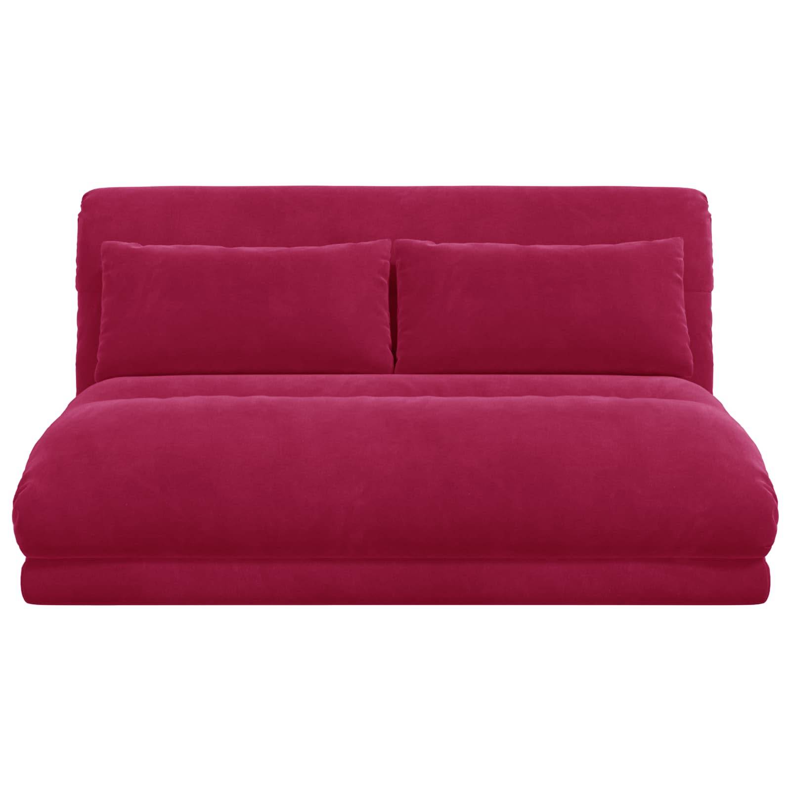 vidaXL Bodenstuhl Weinrot 110 x 82 x 55 cm Samt