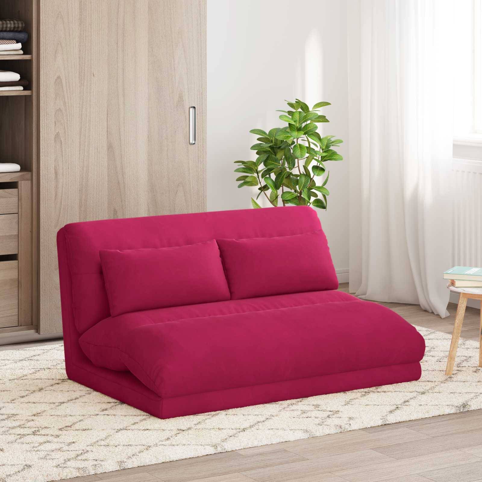 vidaXL Bodenstuhl Weinrot 110 x 82 x 55 cm Samt
