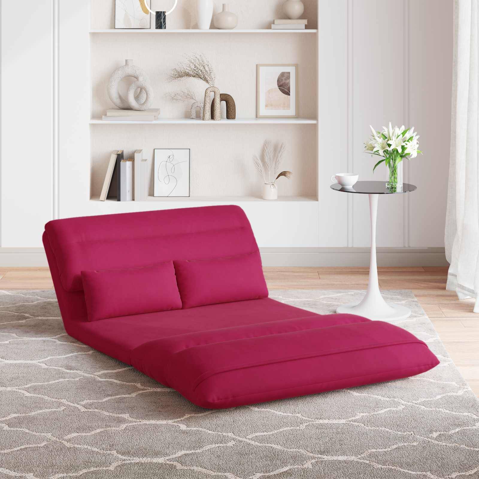 vidaXL Bodenstuhl Weinrot 110 x 82 x 55 cm Samt