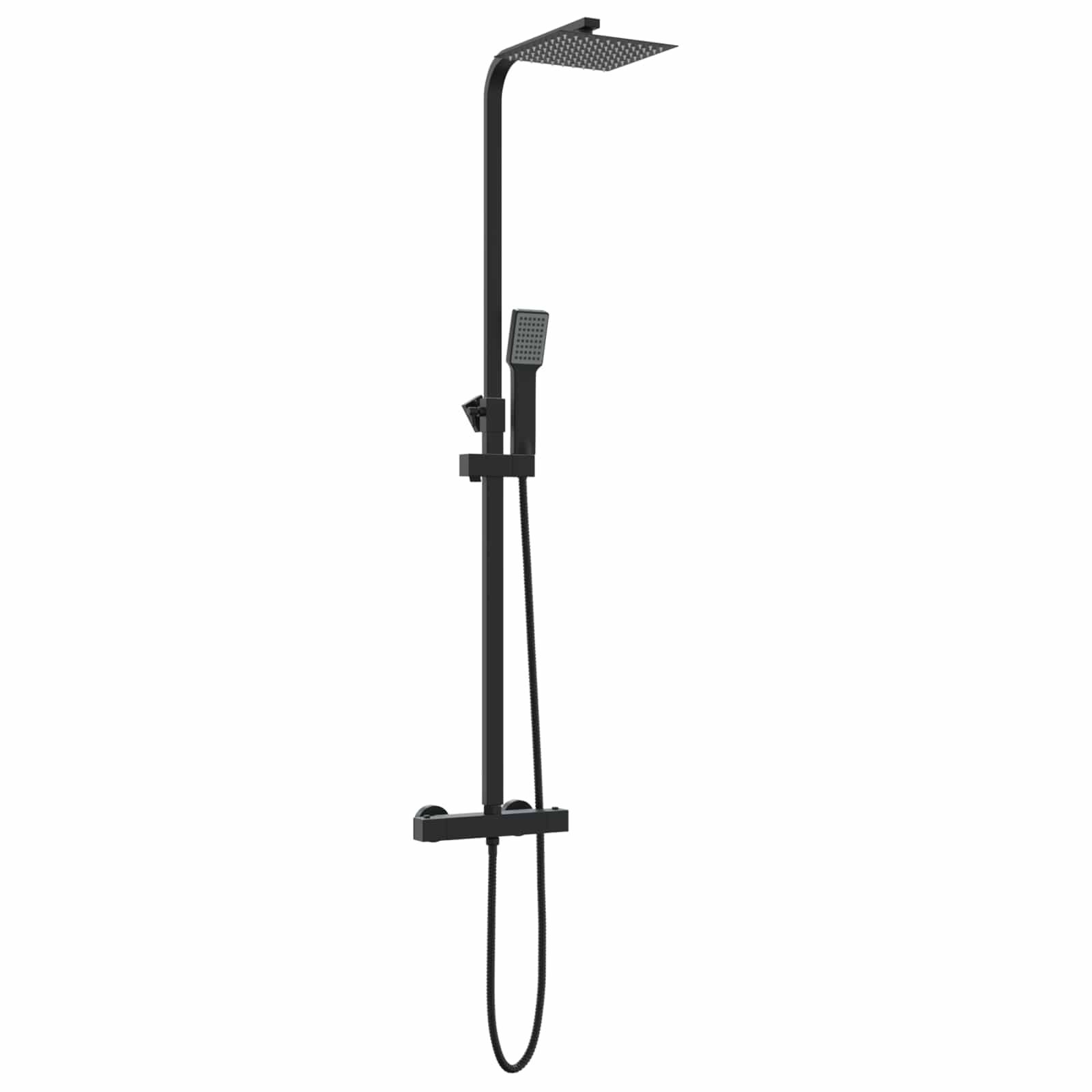 vidaXL Thermostatisches Duschset Messing und Edelstahl