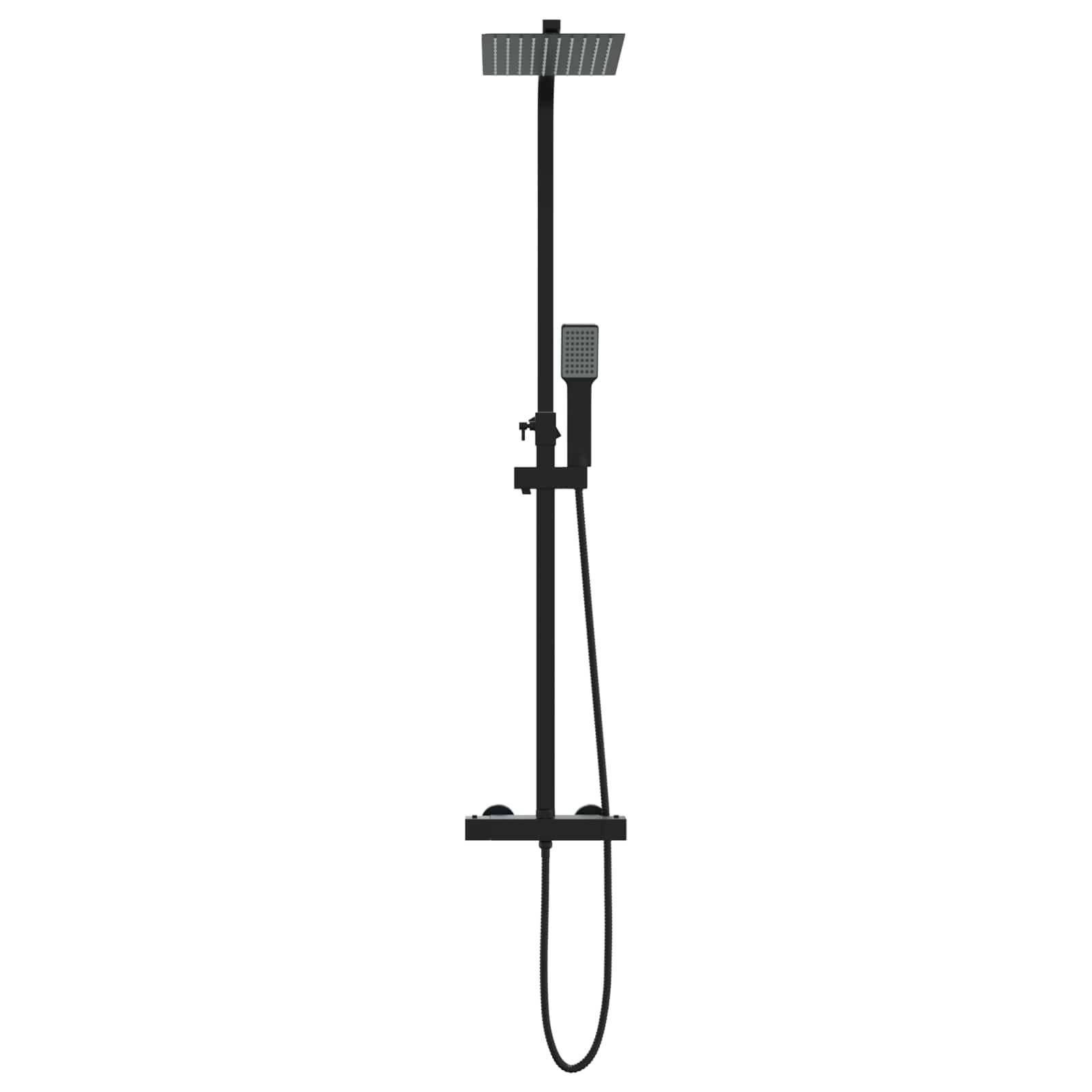 vidaXL Thermostatisches Duschset Messing und Edelstahl