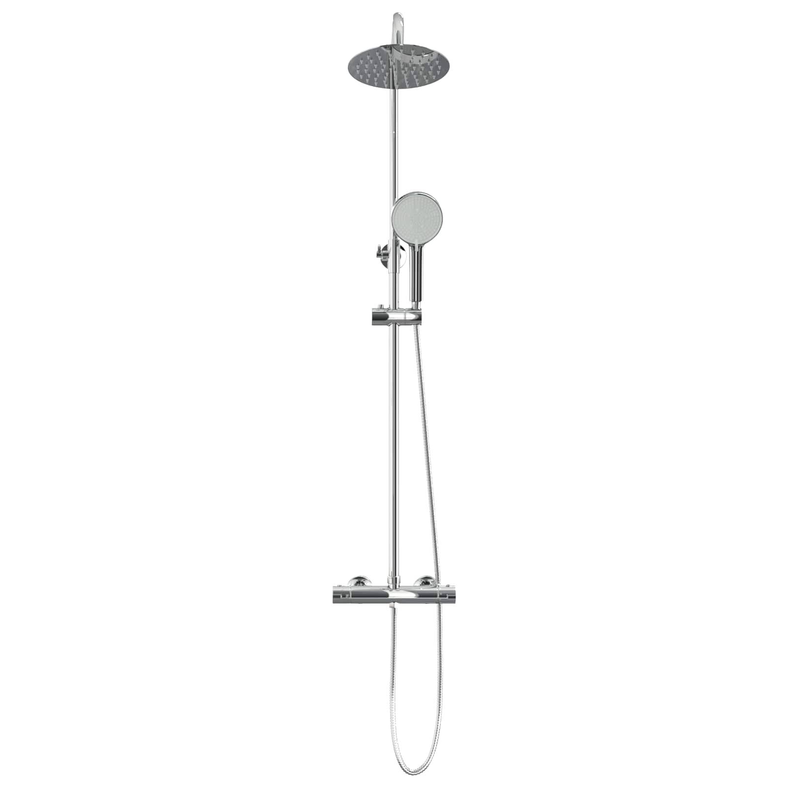 vidaXL Thermostatisches Duschset Chrom 27 x 43,5 x 83 cm