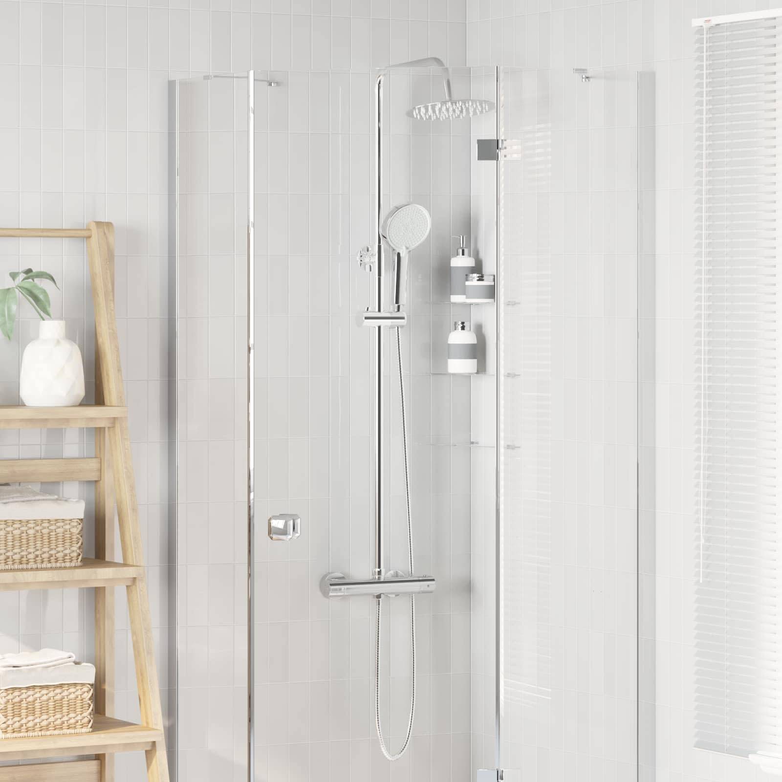 vidaXL Thermostatisches Duschset Chrom 27 x 43,5 x 83 cm