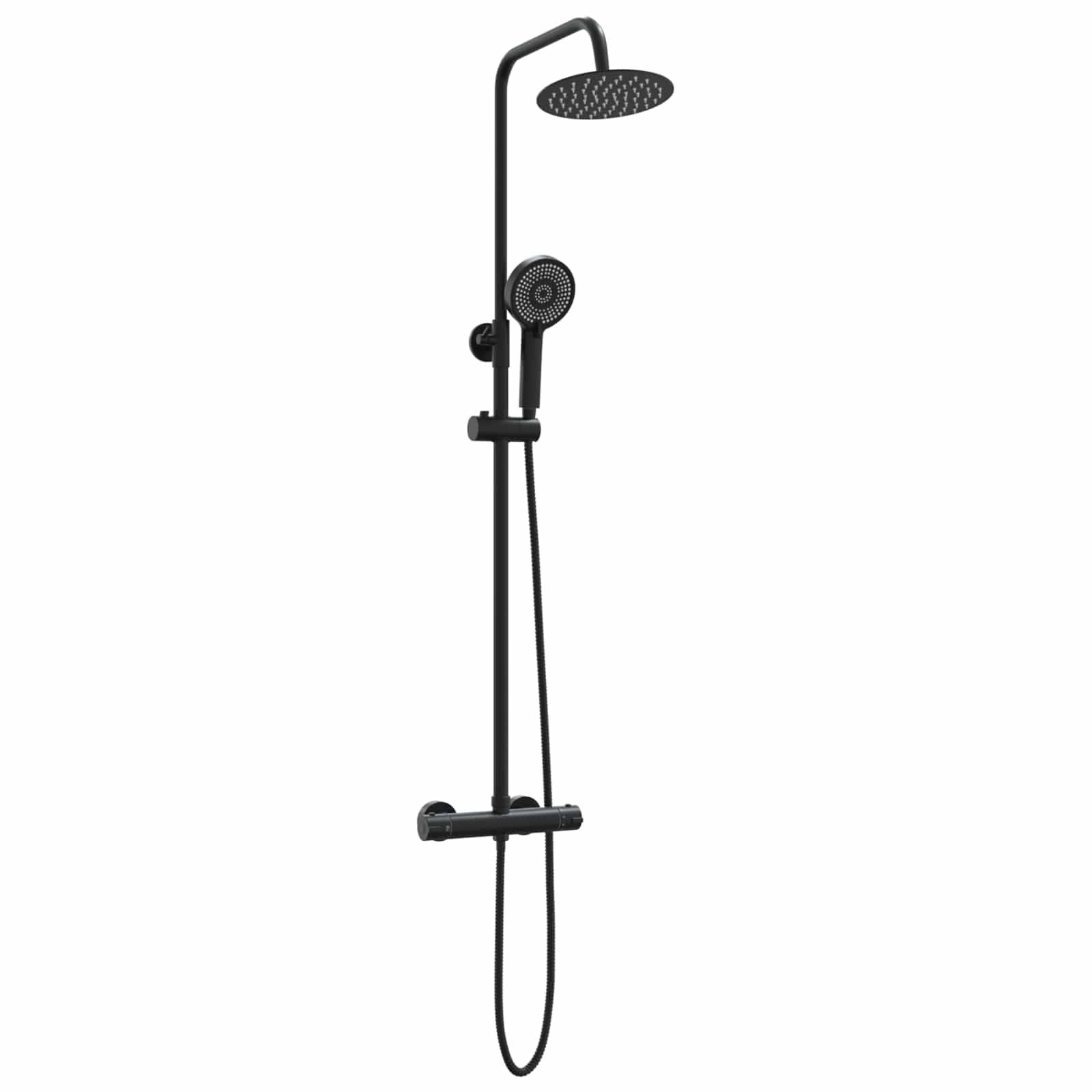 vidaXL Thermostatisches Duschset Messing und Edelstahl