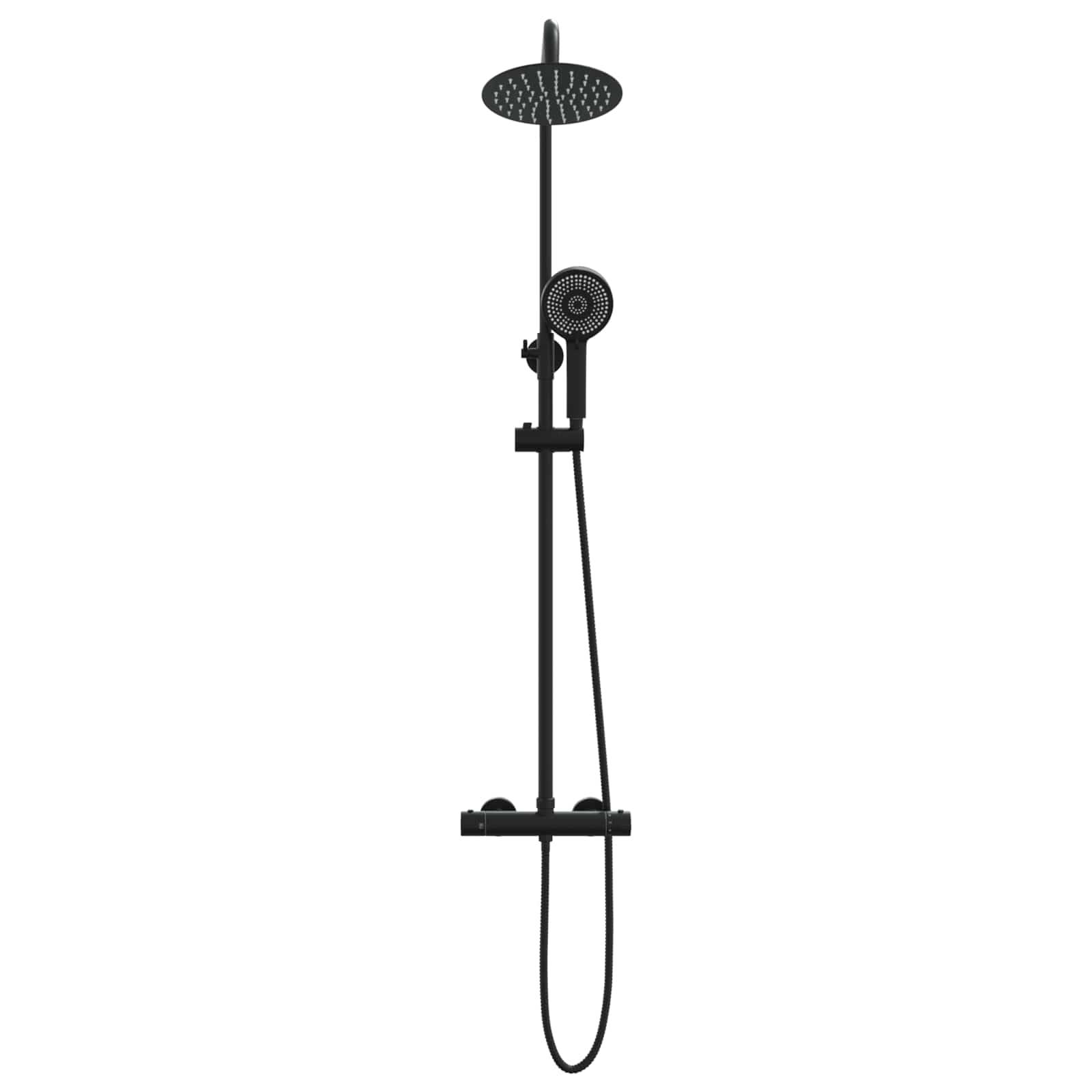 vidaXL Thermostatisches Duschset Messing und Edelstahl