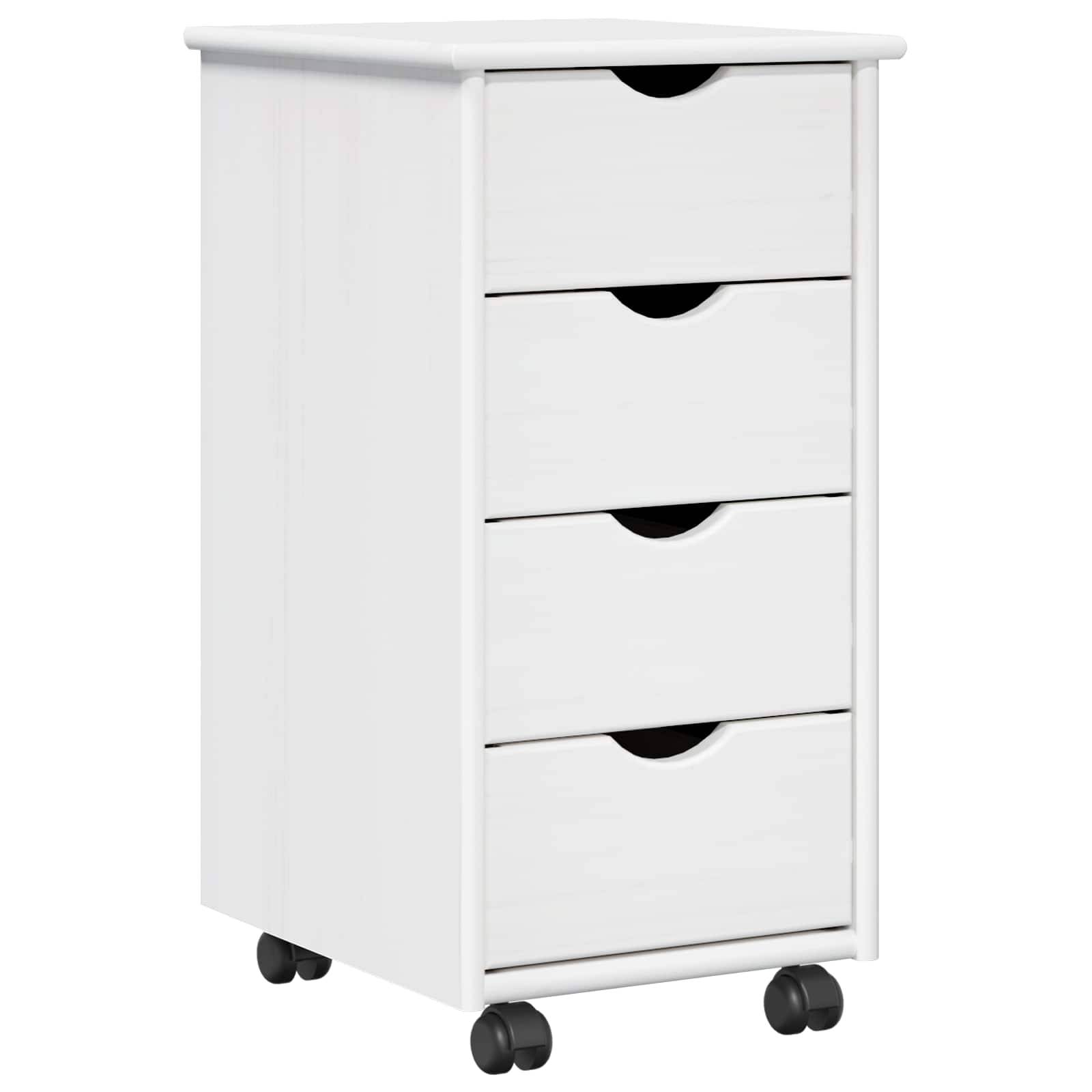 vidaXL Schreibtischschrank-Set 2 stk. Weiß Massives Kiefernholz