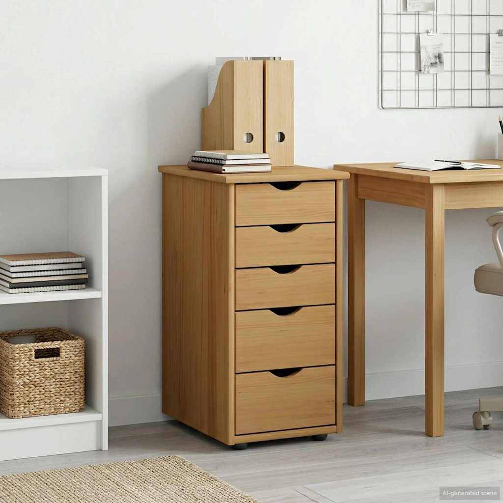 vidaXL Schrank Honigbraun 34 x 39 x 61,5 cm Massivholz Kiefer