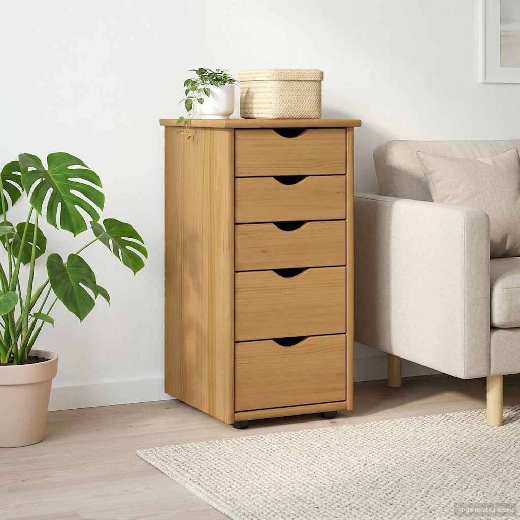 vidaXL Schrank Honigbraun 34 x 39 x 61,5 cm Massivholz Kiefer
