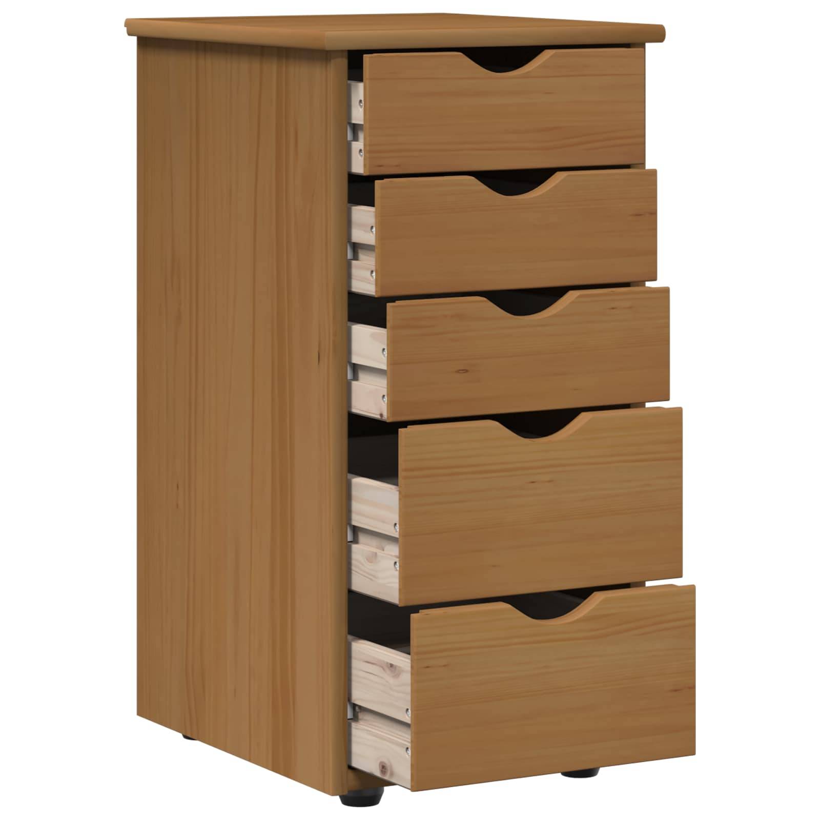 vidaXL Schrank Honigbraun 34 x 39 x 61,5 cm Massivholz Kiefer
