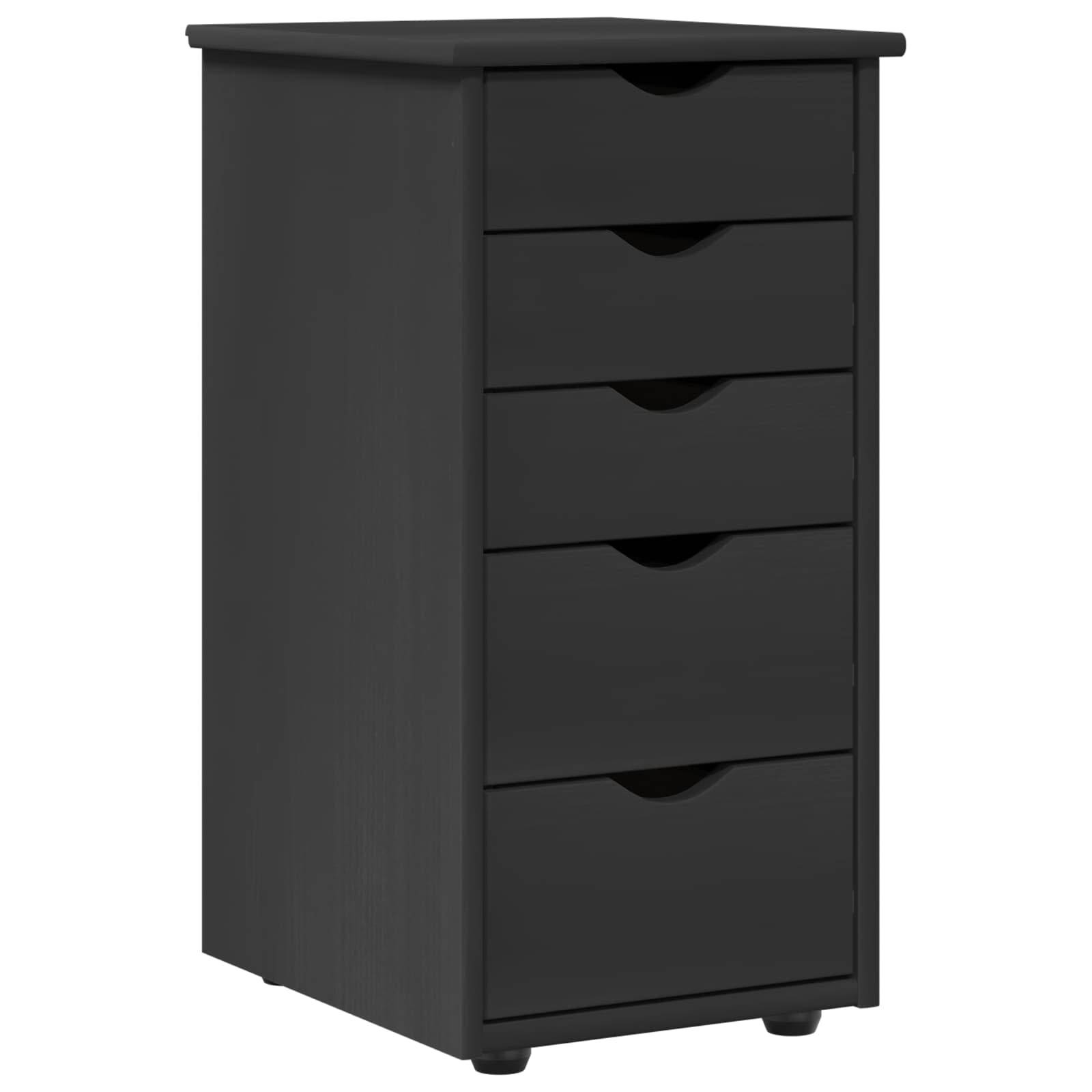 vidaXL Schrank Grau 34 x 39 x 61,5 cm Massivholz Kiefer