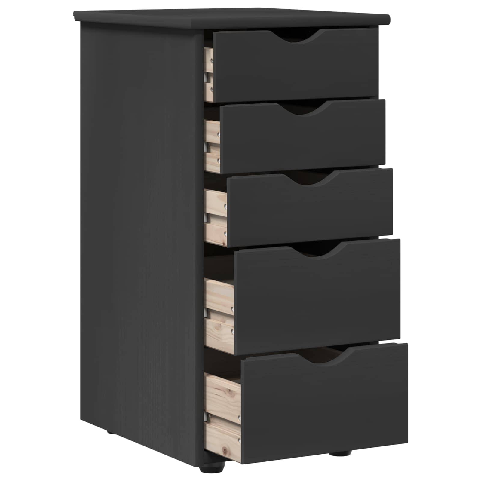 vidaXL Schrank Grau 34 x 39 x 61,5 cm Massivholz Kiefer