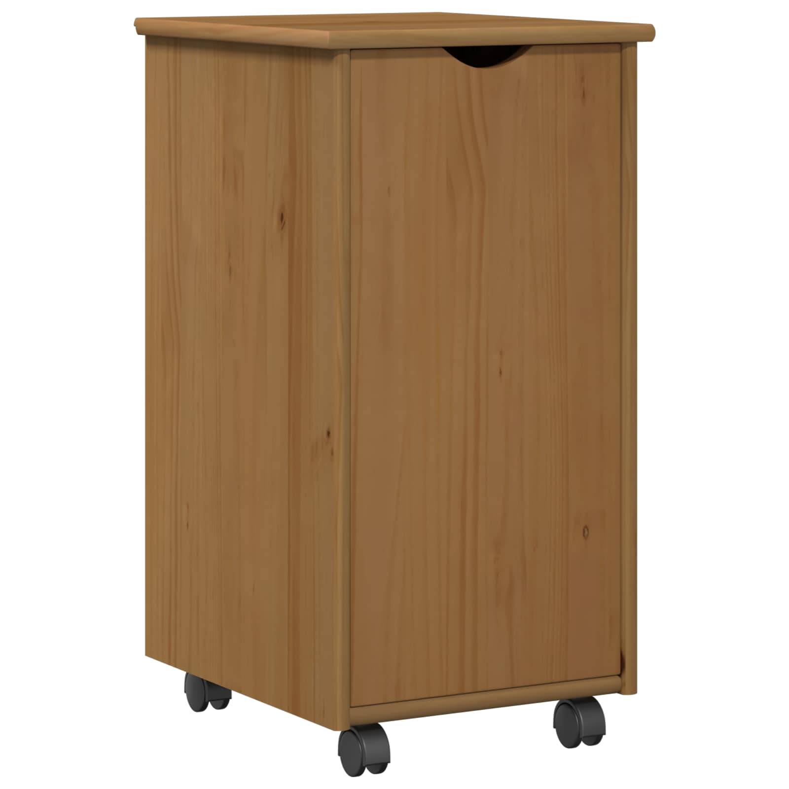 vidaXL Schreibtischschrank-Set 2 stk. Honigbraun Massives Kiefernholz