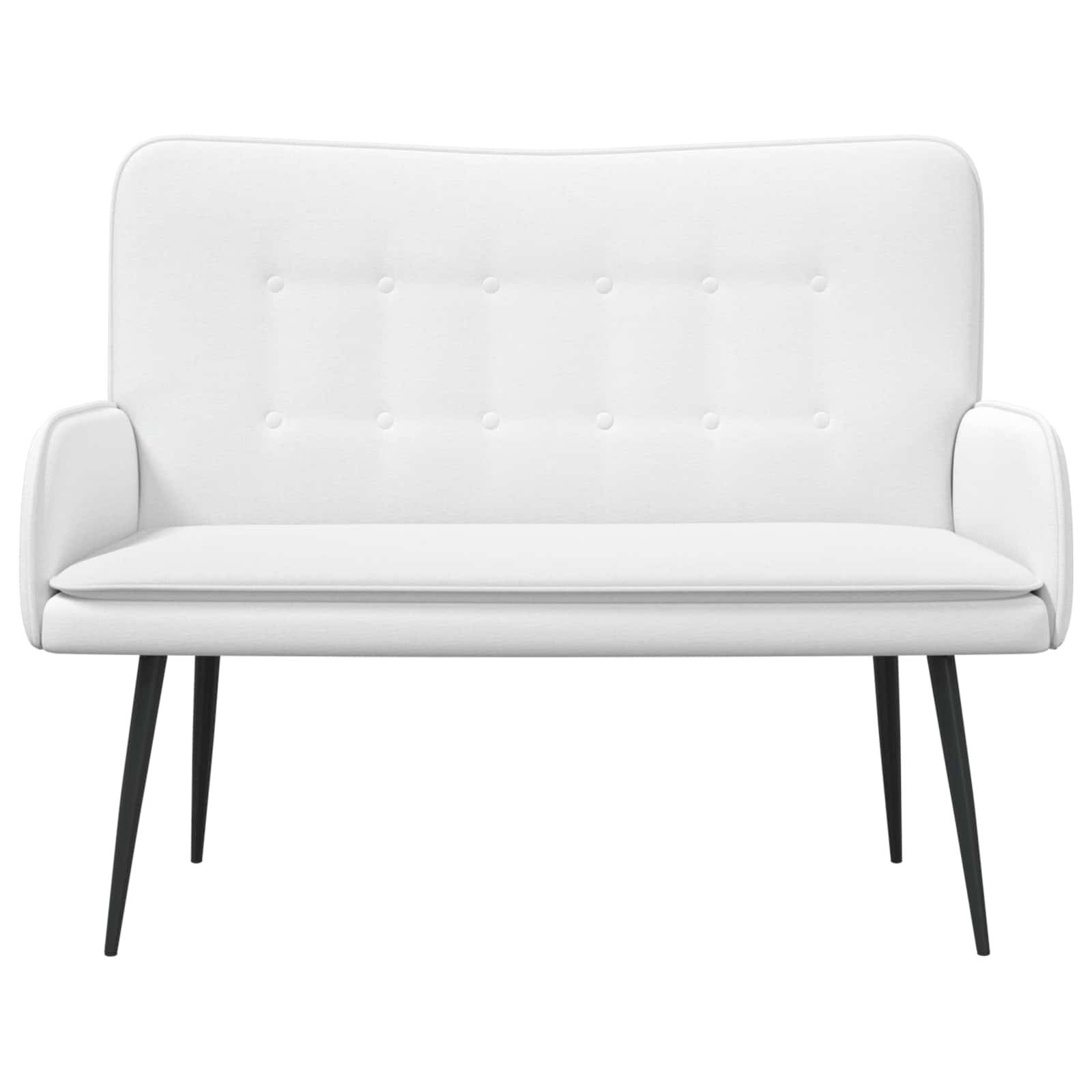 vidaXL 2-Sitzer Sofa Weiß 115 x 61 x 87 cm Stoff