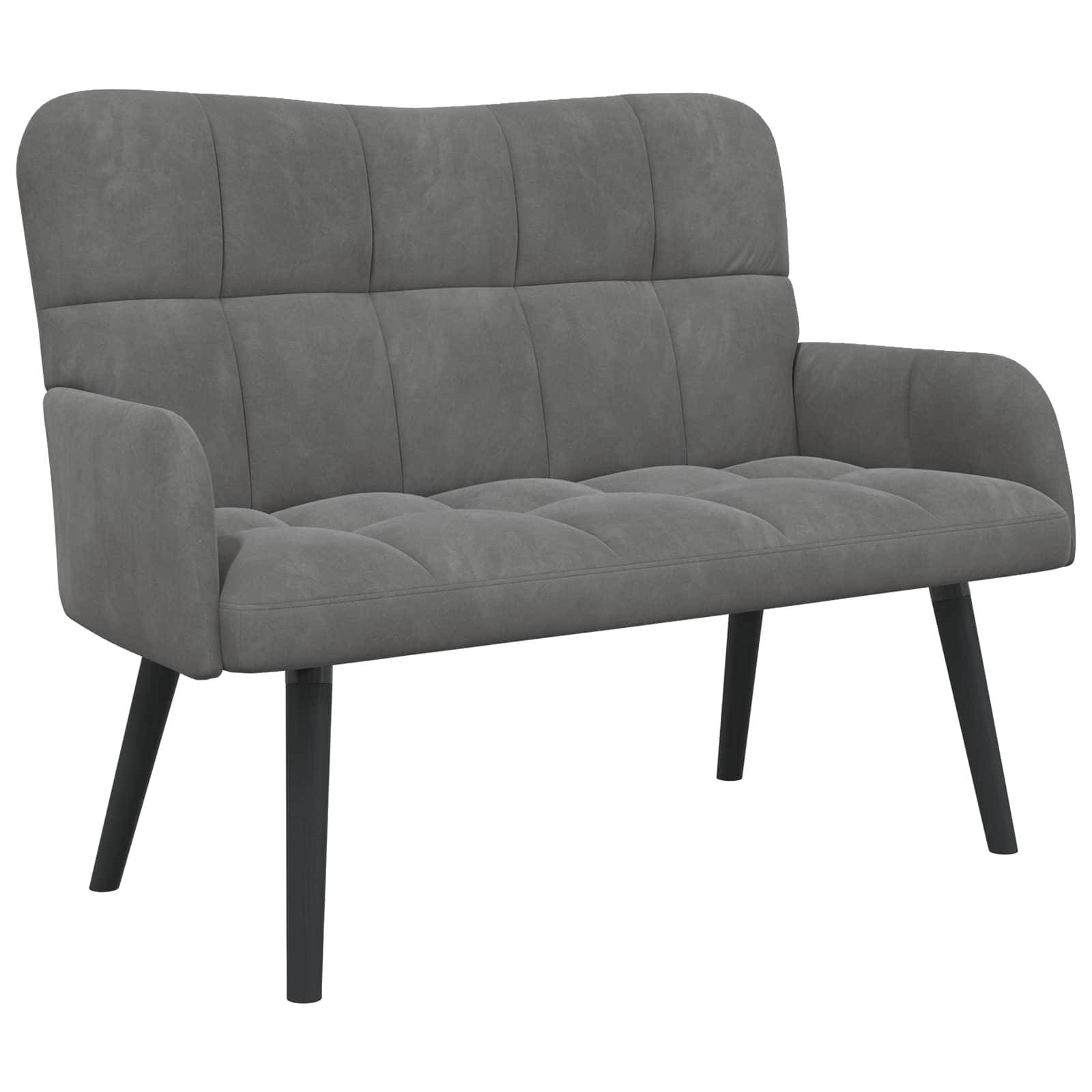 vidaXL Zweisitzer Sofa Dunkelgrau 115 x 61 x 87 cm Samt