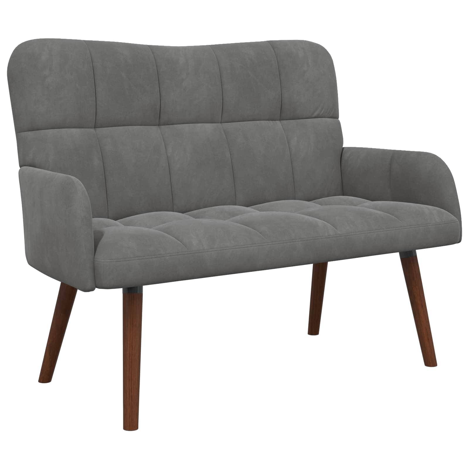 vidaXL Zweisitzer Sofa Dunkelgrau 115 x 61 x 87 cm Samt