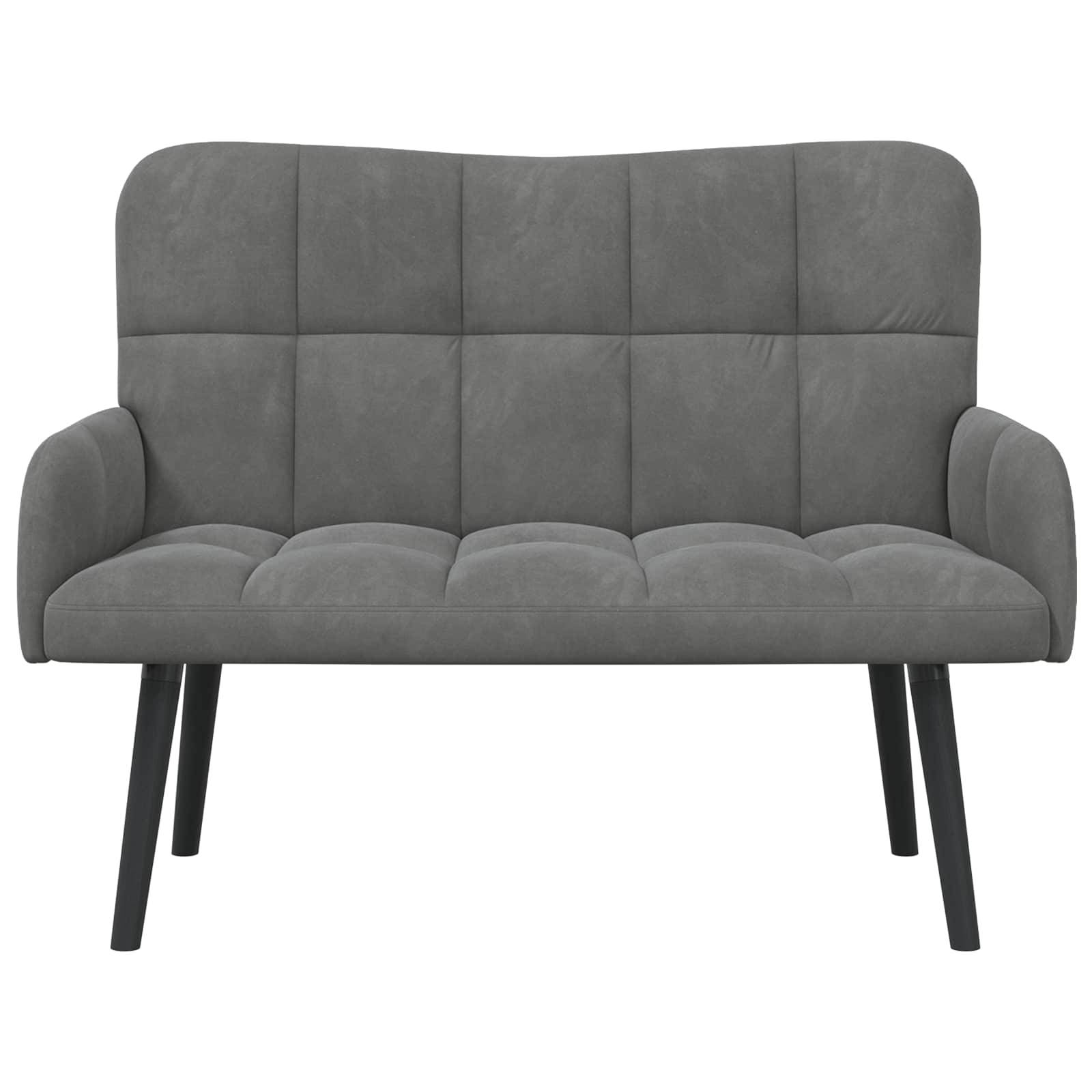 vidaXL Zweisitzer Sofa Dunkelgrau 115 x 61 x 87 cm Samt