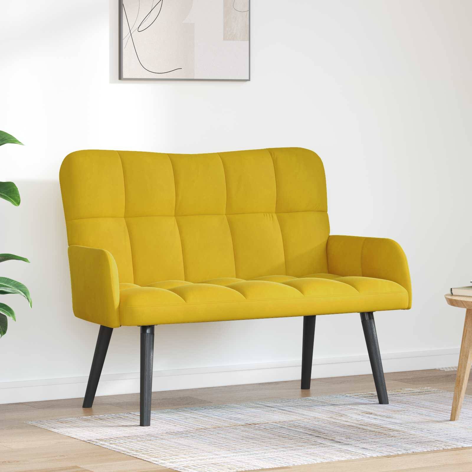 vidaXL Zweisitzer Sofa Gelb 115 x 61 x 87 cm Samt