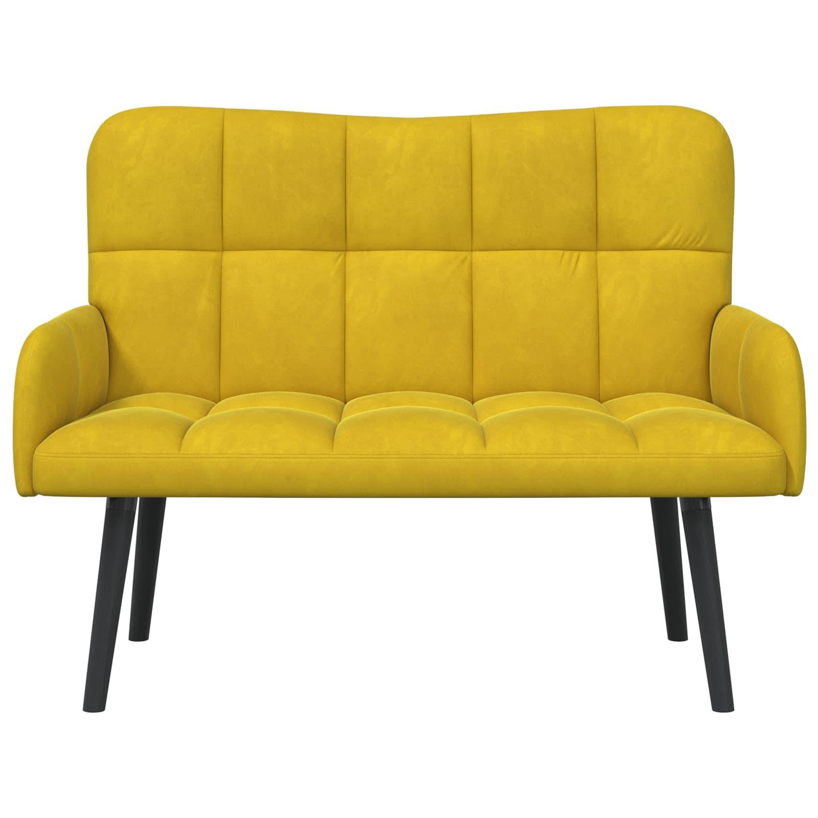 vidaXL Zweisitzer Sofa Gelb 115 x 61 x 87 cm Samt