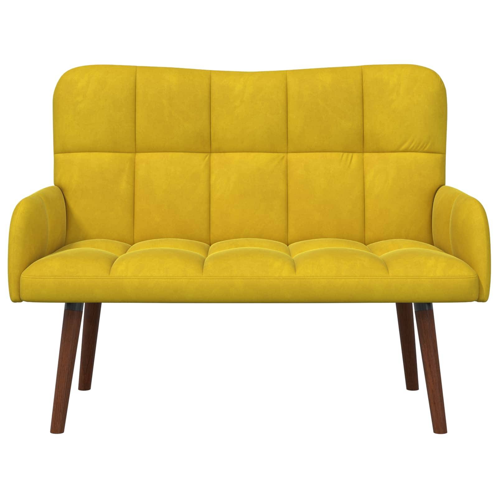 vidaXL Zweisitzer Sofa Gelb 115 x 61 x 87 cm Samt