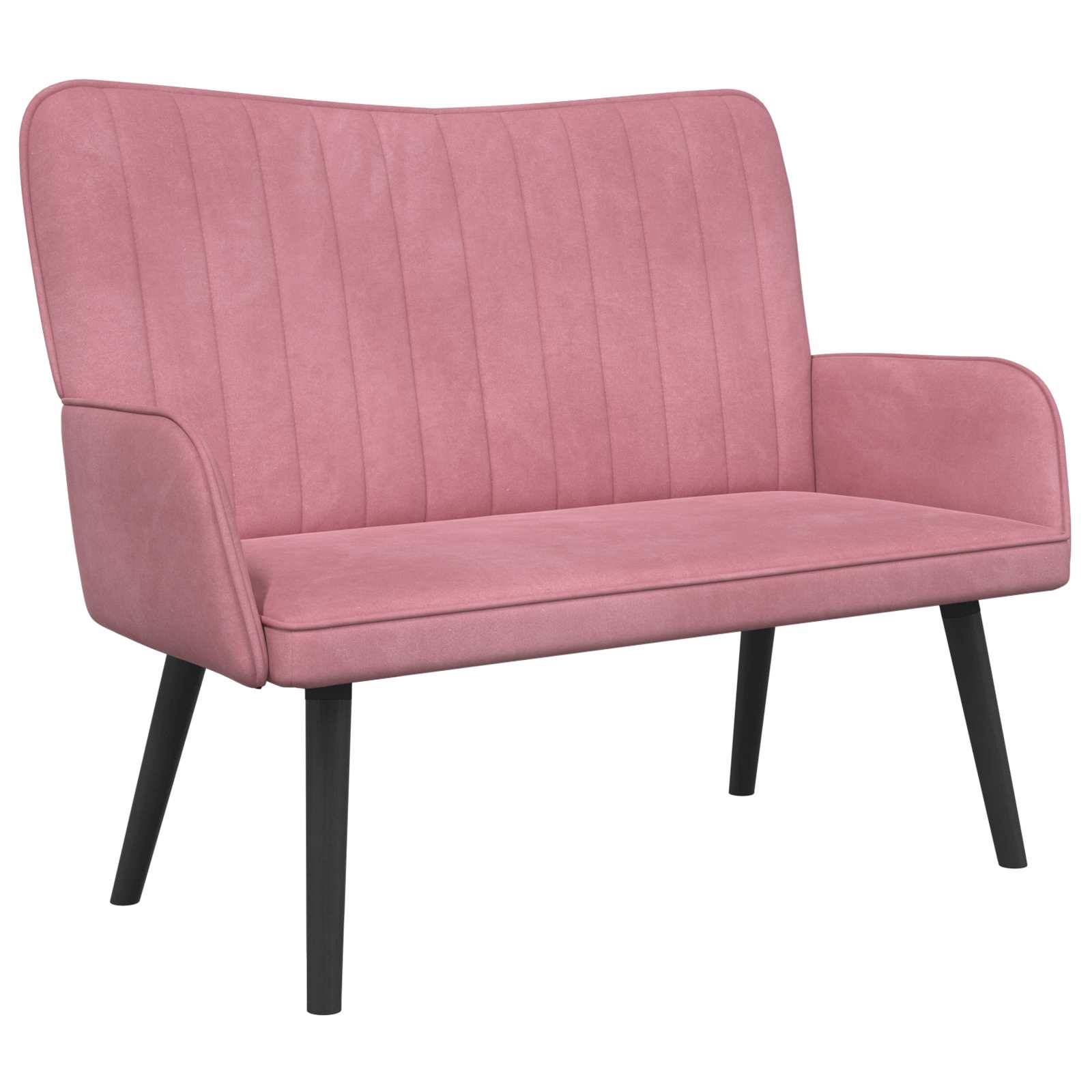 vidaXL Zweisitzer Sofa Rosa 115 x 61 x 87 cm Samt