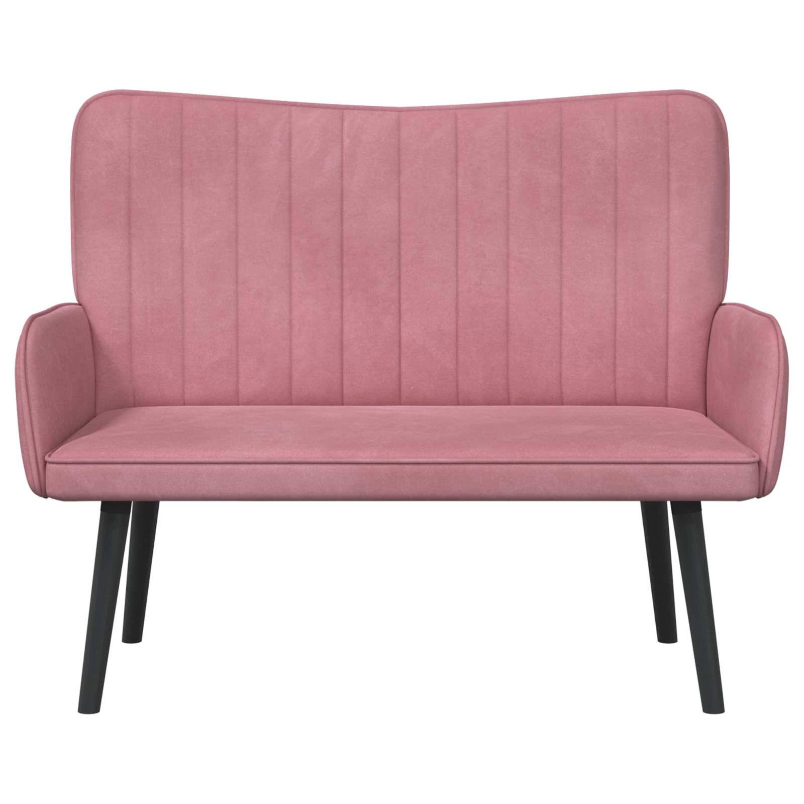 vidaXL Zweisitzer Sofa Rosa 115 x 61 x 87 cm Samt