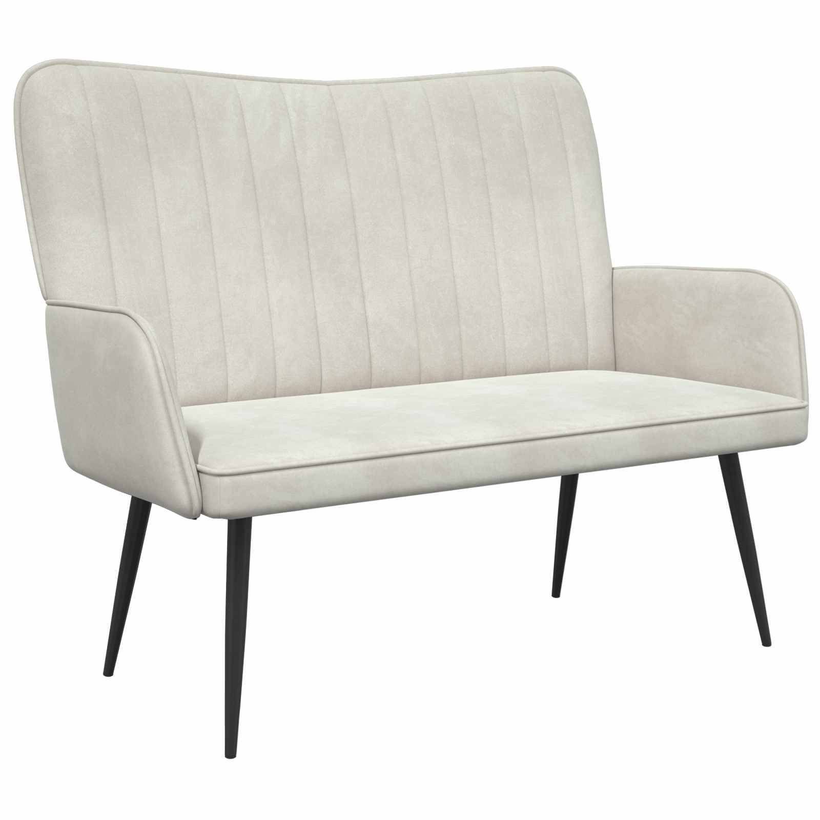 vidaXL Zweisitzer Sofa Creme 115 x 61 x 87 cm Samt