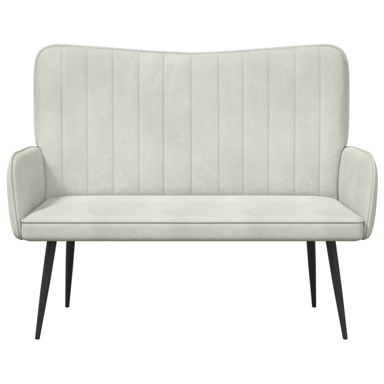 vidaXL Zweisitzer Sofa Creme 115 x 61 x 87 cm Samt