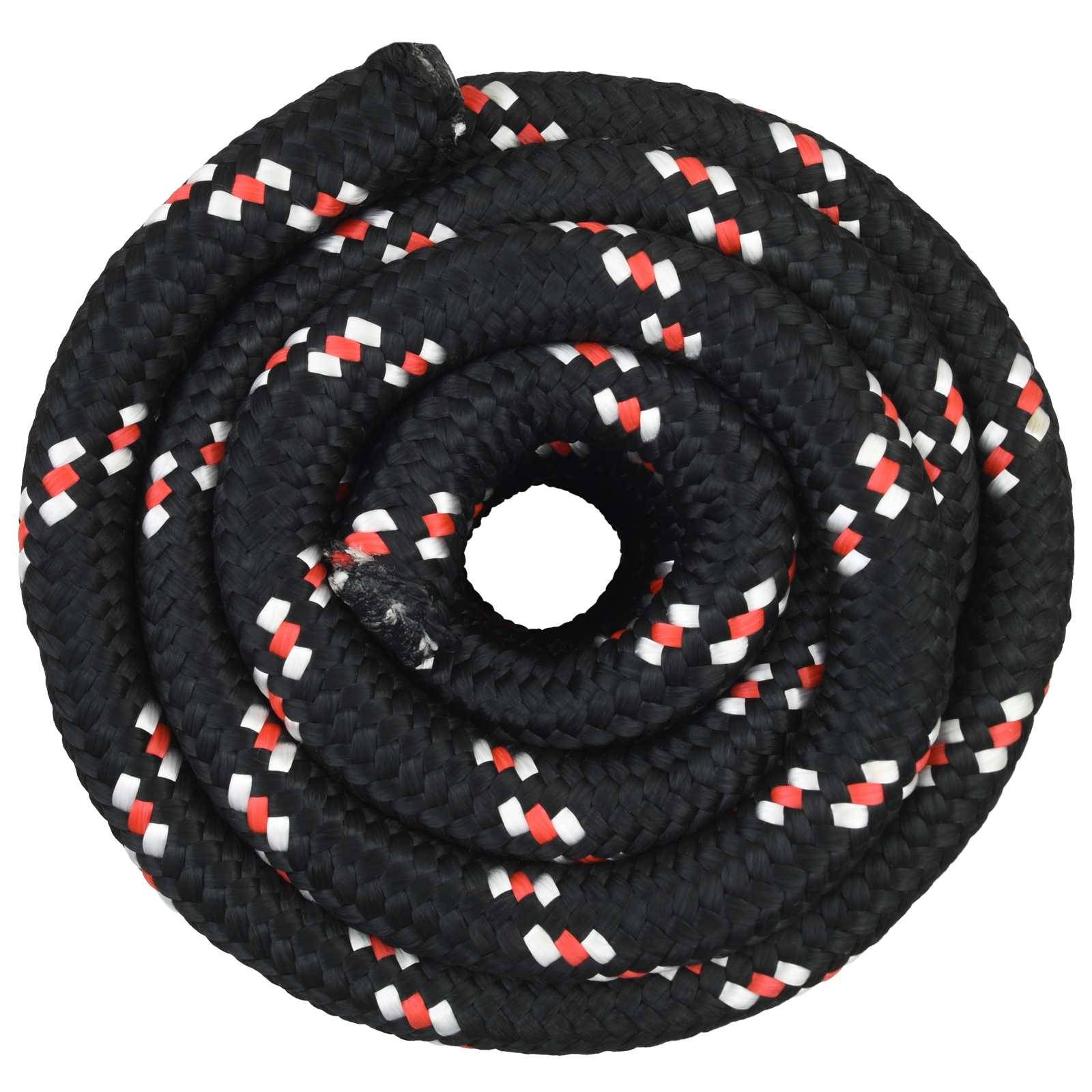 vidaXL Bootsseil 6 mm 5 m Schwarz und Rot