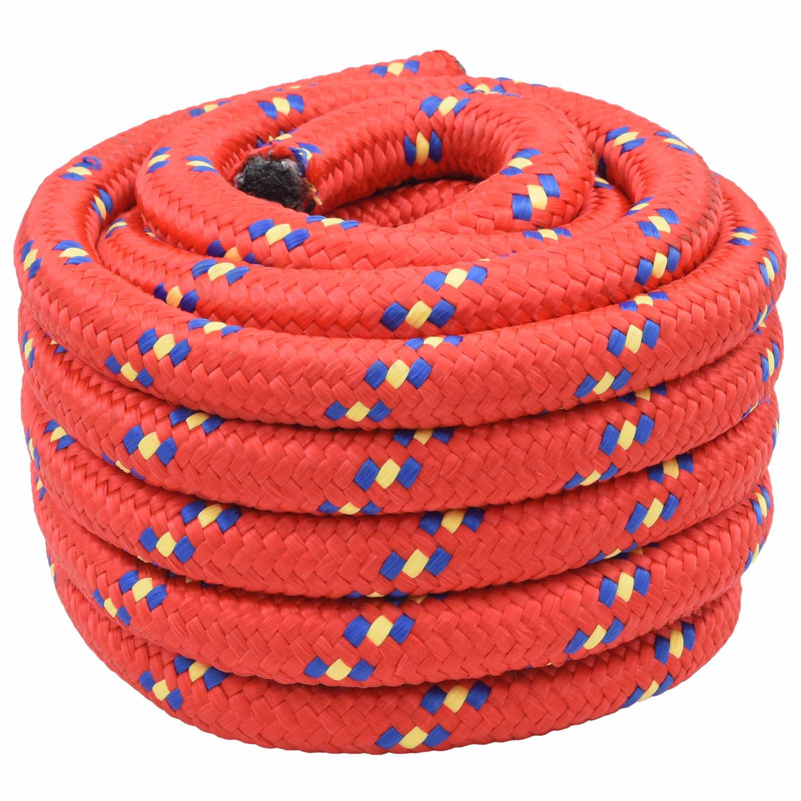 vidaXL Bootsseil 10 m 4 Rot PP