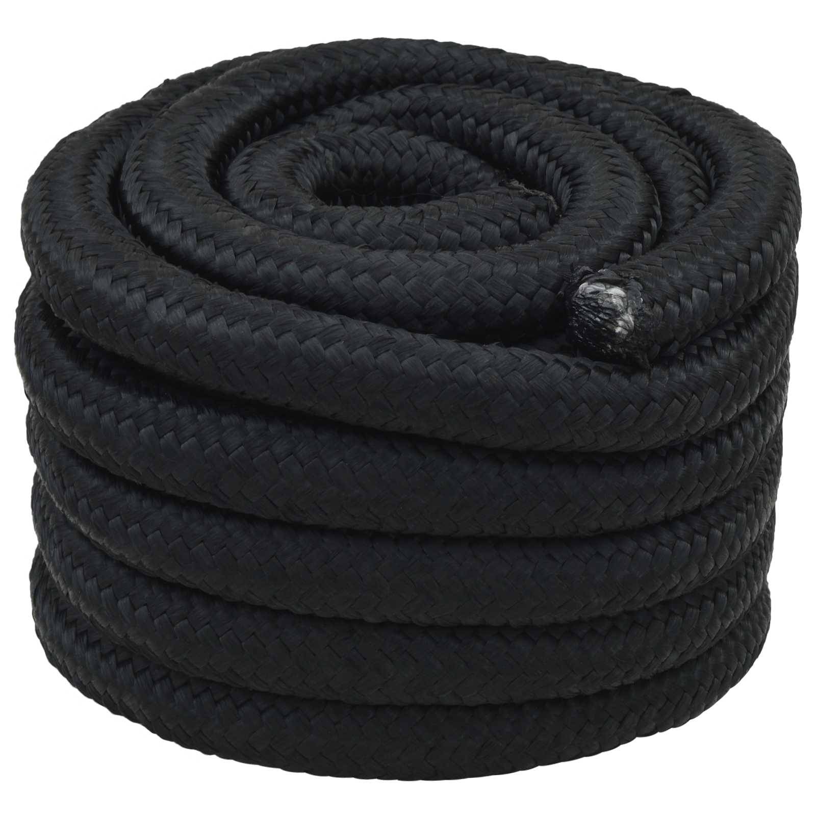 vidaXL Bootsseil 6 mm 5 m Schwarz