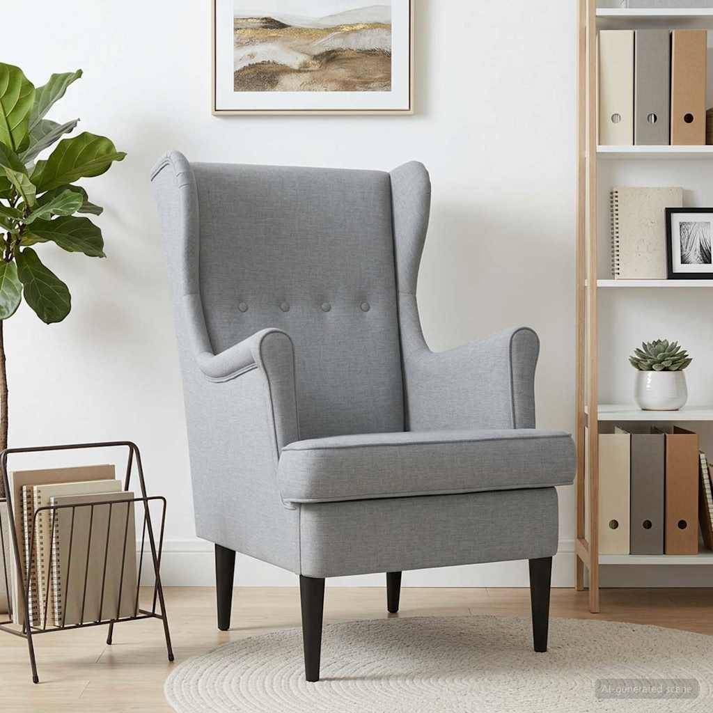 vidaXL Sessel Hellgrau Stoff