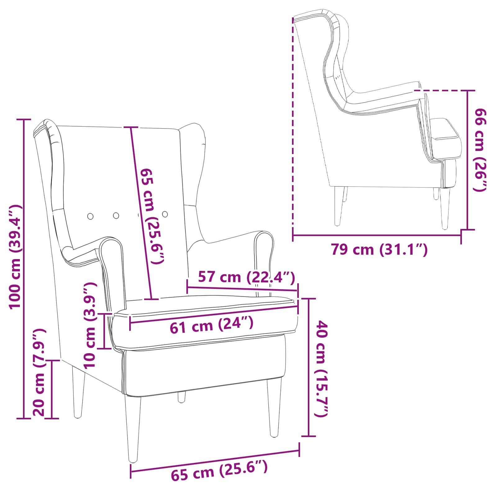 vidaXL Sessel Hellgrau Stoff