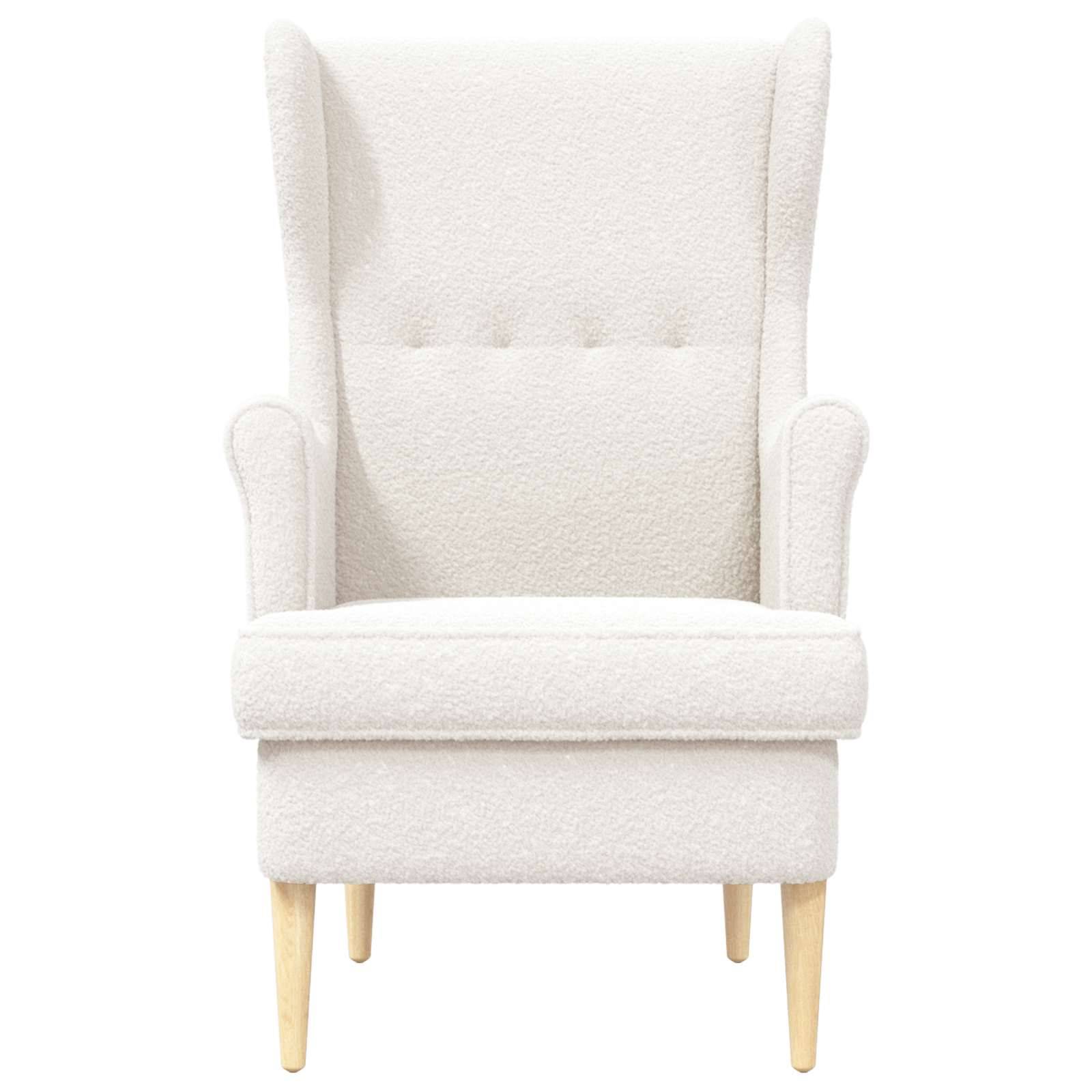 vidaXL Sessel Creme Bouclé