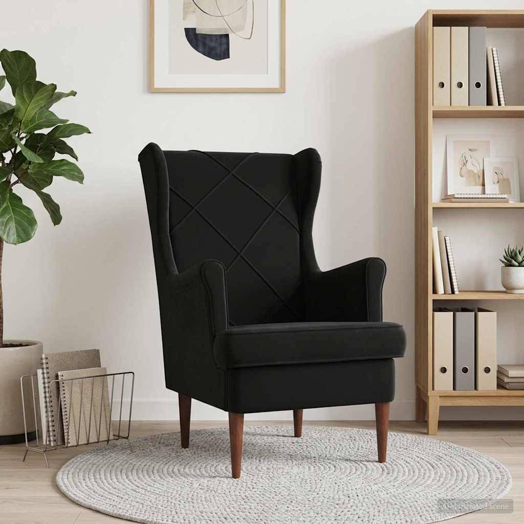 vidaXL Sessel Schwarz Samt