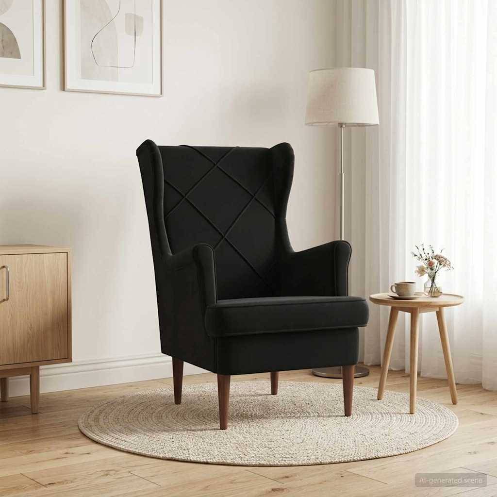vidaXL Sessel Schwarz Samt
