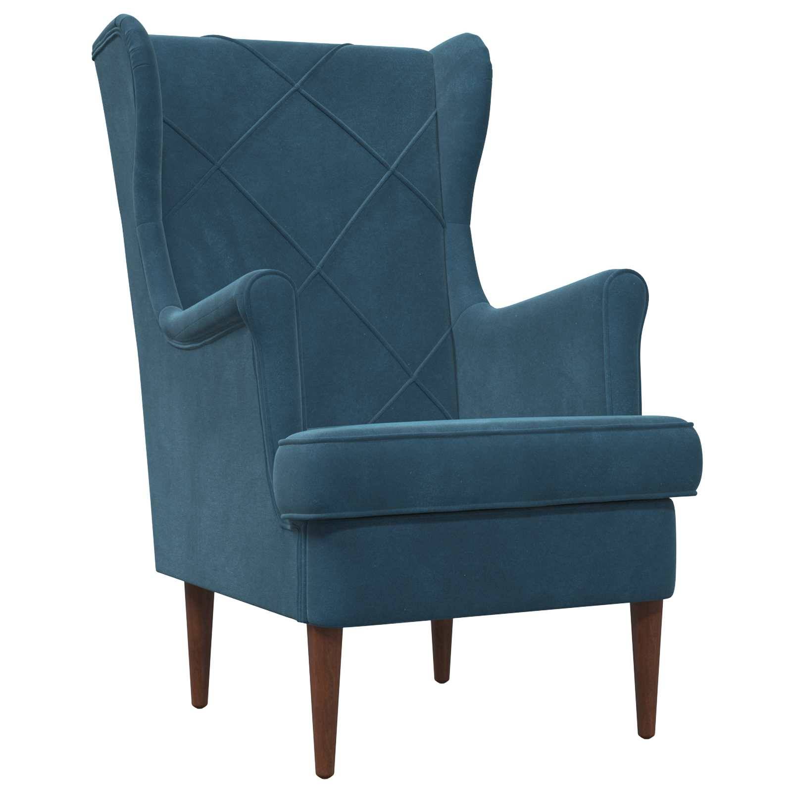 vidaXL Sessel Blau Samt