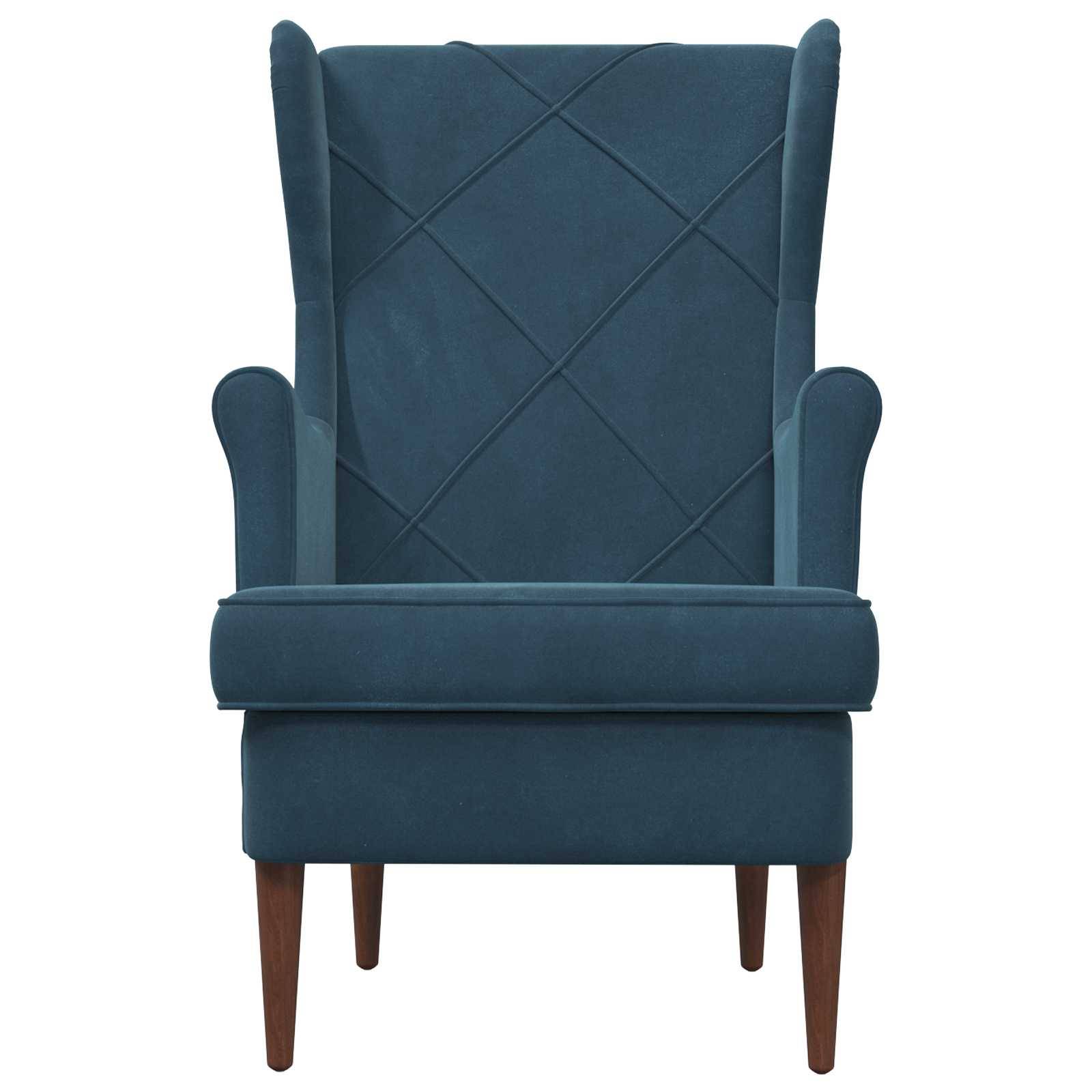 vidaXL Sessel Blau Samt