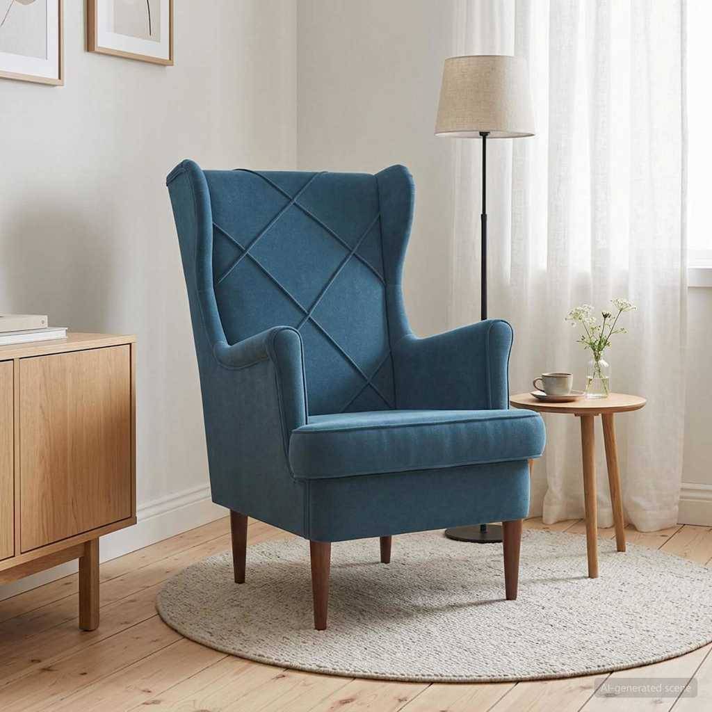 vidaXL Sessel Blau Samt