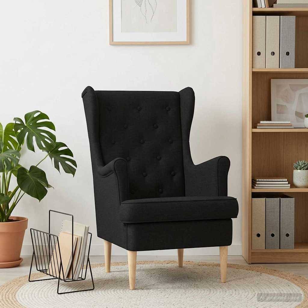 vidaXL Sessel Schwarz Stoff