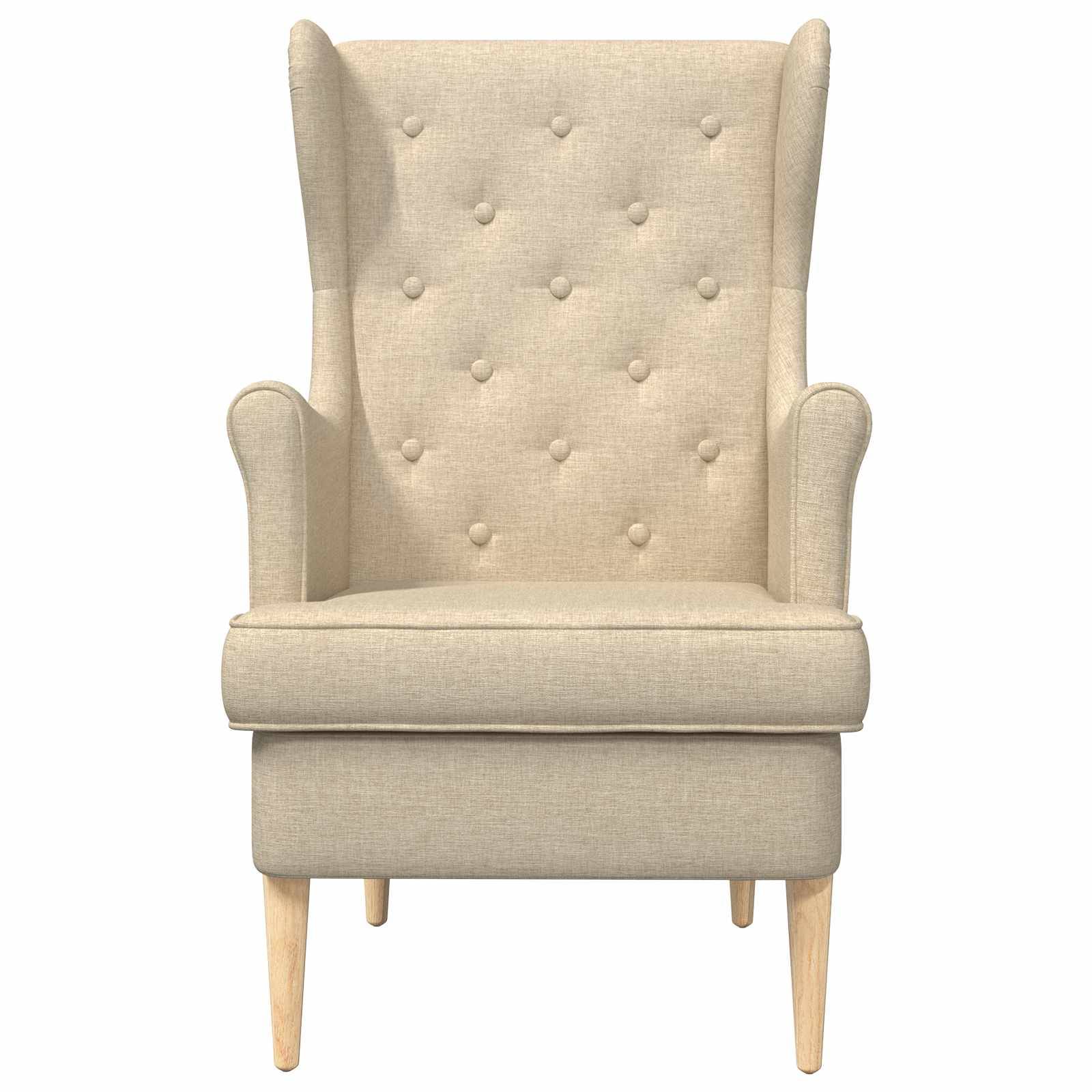vidaXL Sessel Creme Stoff