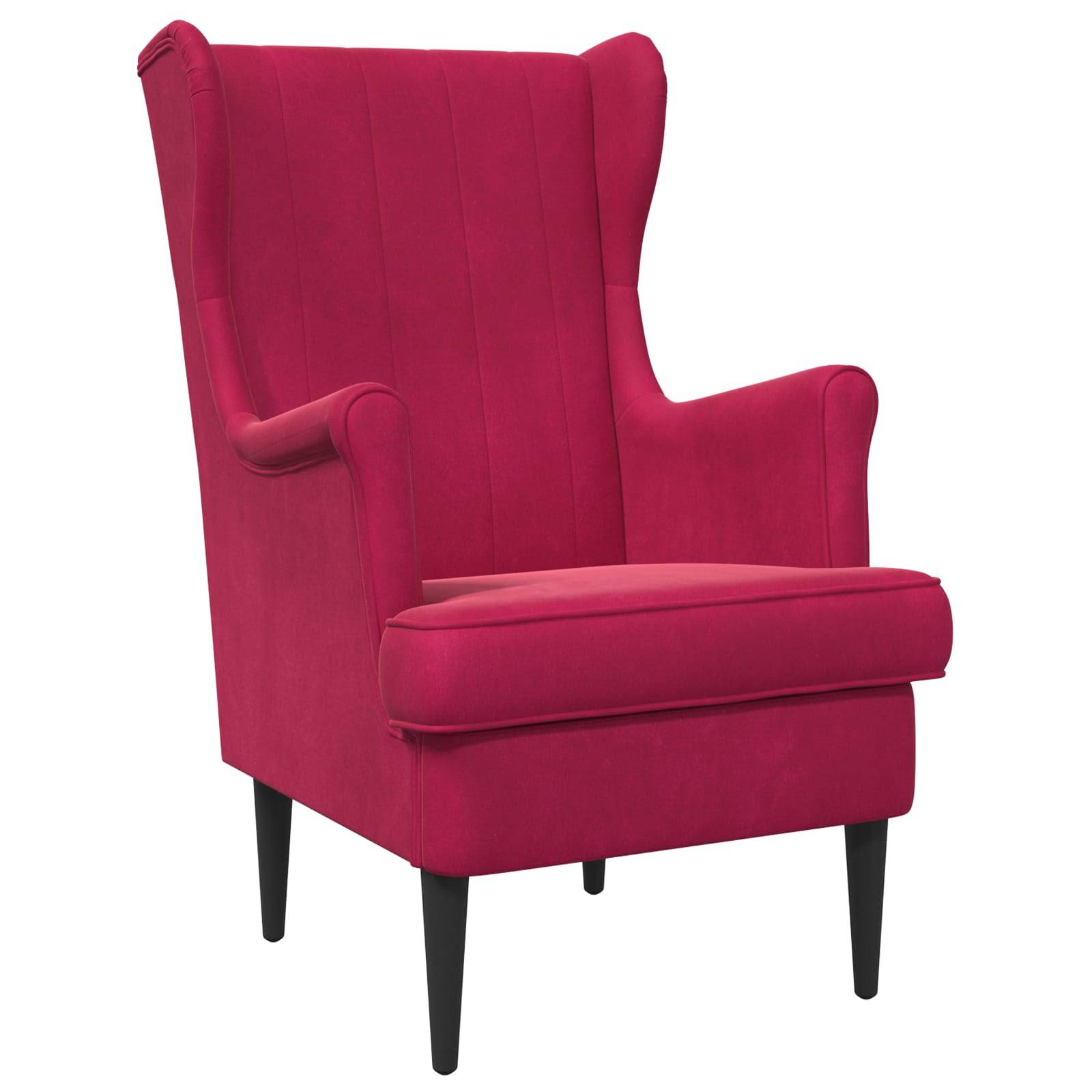 vidaXL Sessel Weinrot Samt