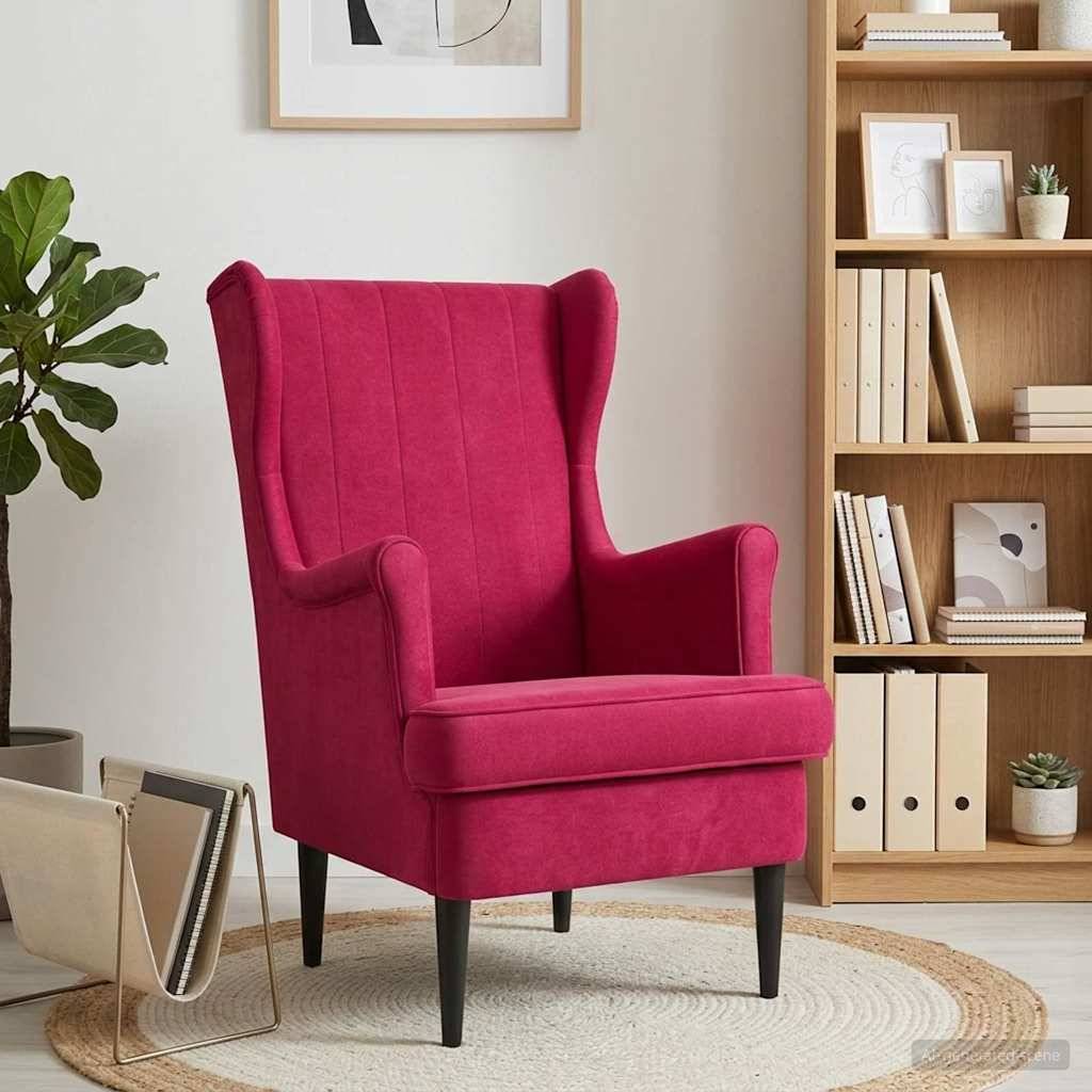 vidaXL Sessel Weinrot Samt