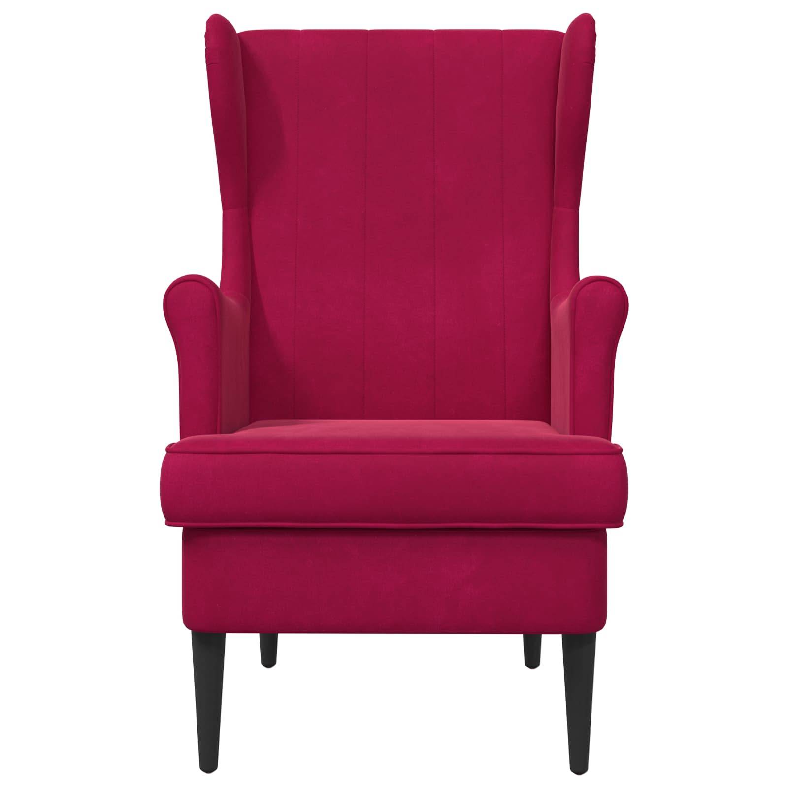 vidaXL Sessel Weinrot Samt